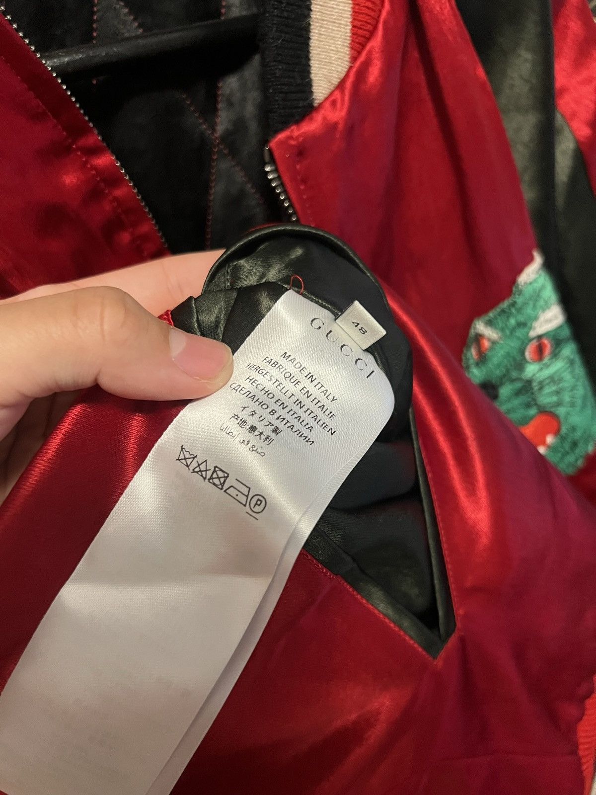 Gucci Gucci Bomber Black Red Brown Satin Size US M / EU 48-50 / 2 - 3 Thumbnail