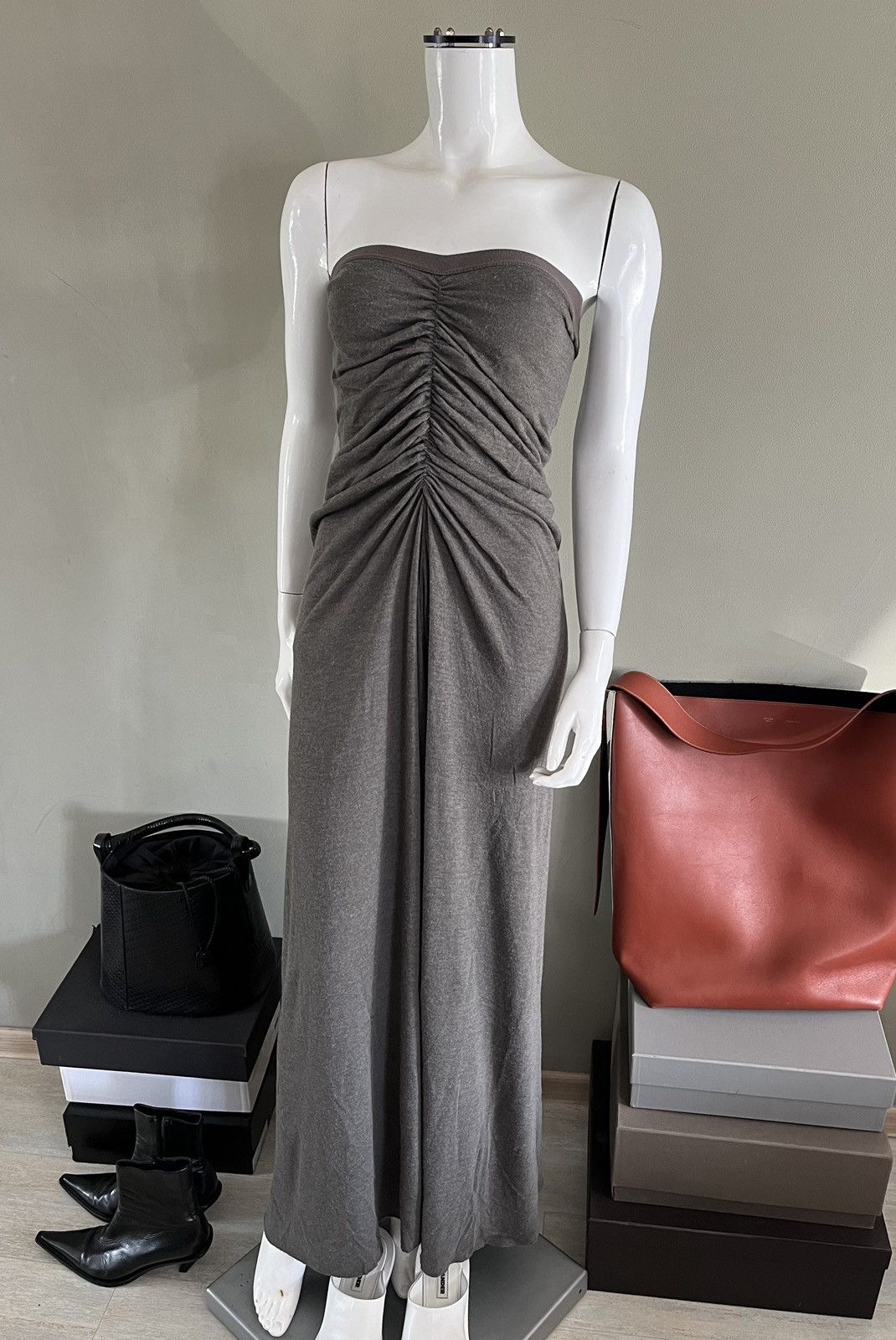 Rick Owens Rick Owens Ruched Jersey Maxi Dress or Skirt Size S / US 4 / IT 40 - 4 Thumbnail
