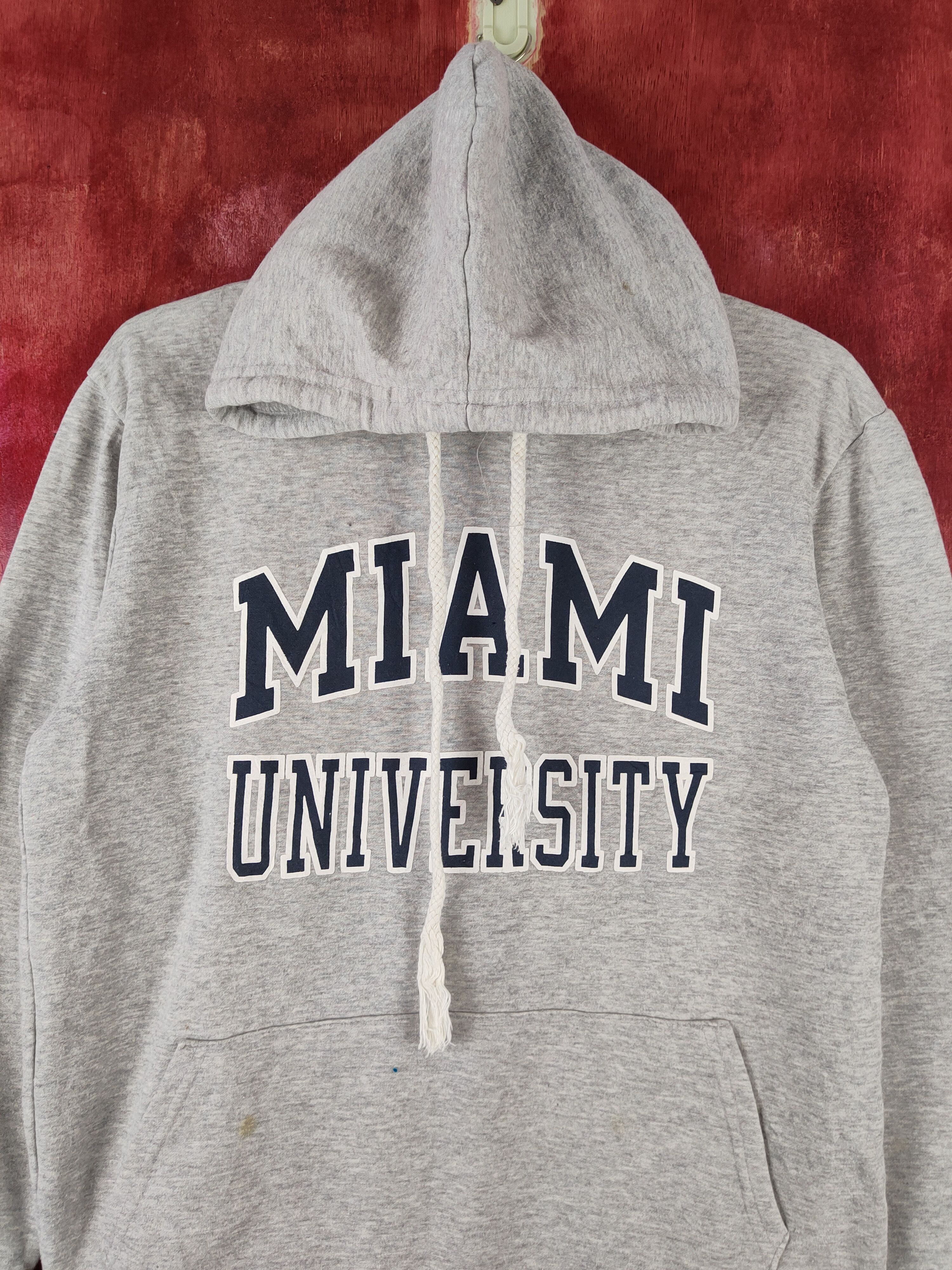 Vintage Miami University Gray Hoodie Sweatshirts #S2398 Size US M / EU 48-50 / 2 - 3 Thumbnail