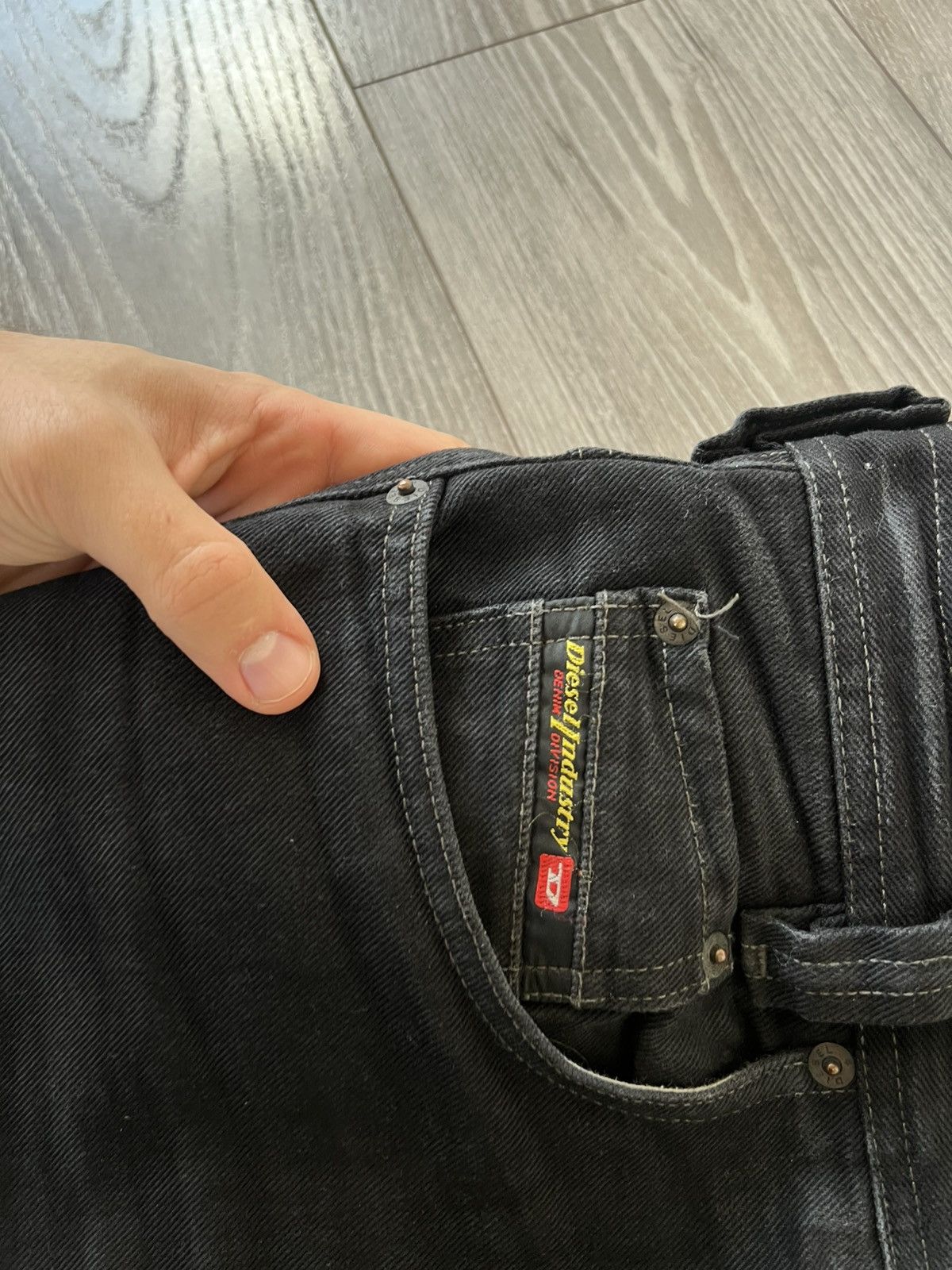 Diesel ‼️Vintage Diesel IND Ladder Baggy Black Denim Jeans‼️ Size US 33 - 20 Thumbnail