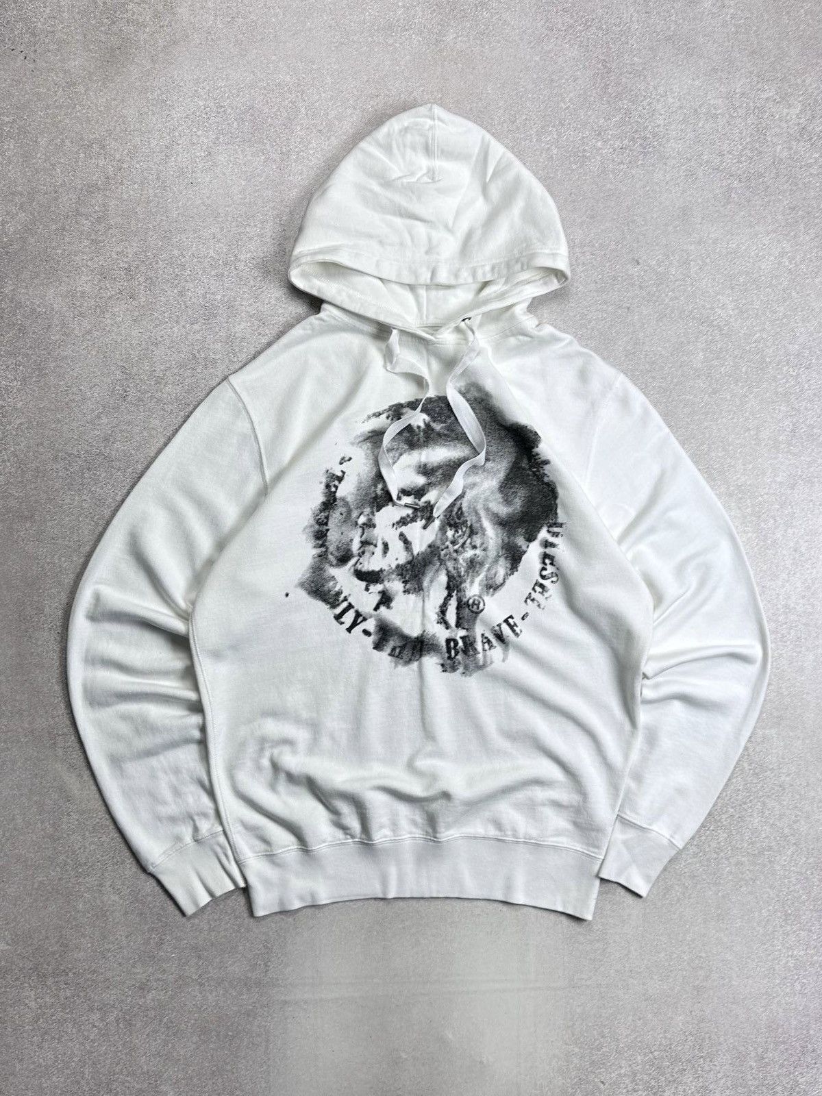 Diesel Vintage Diesel Big Logo Brave Hoodie L Size US L / EU 52-54 / 3 - 1 Thumbnail