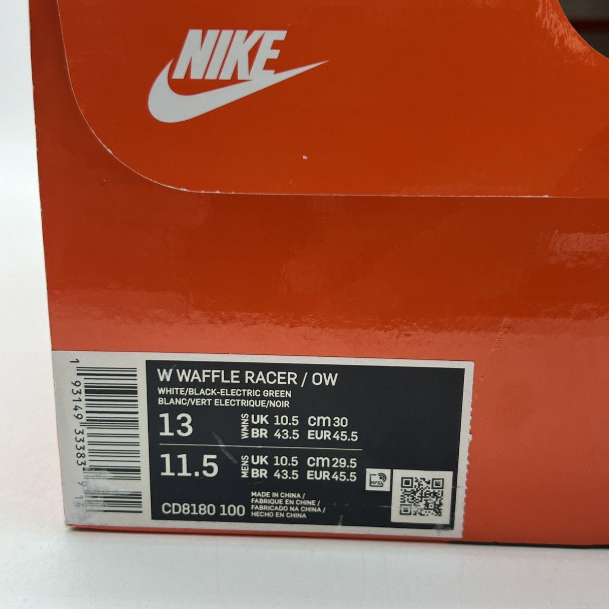 Nike Off white x Wmns waffle racer electric green Size US 13 / EU 46 - 6 Thumbnail