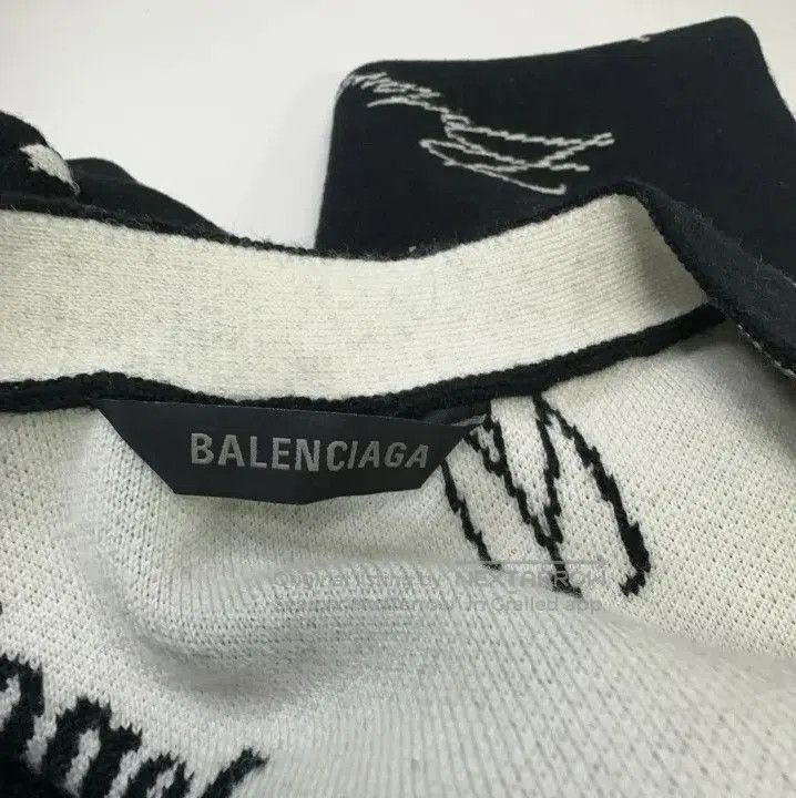 Balenciaga Balenciaga SS23 Logo Pattern V-Neck Cardigan. Size US L / EU 52-54 / 3 - 6 Thumbnail