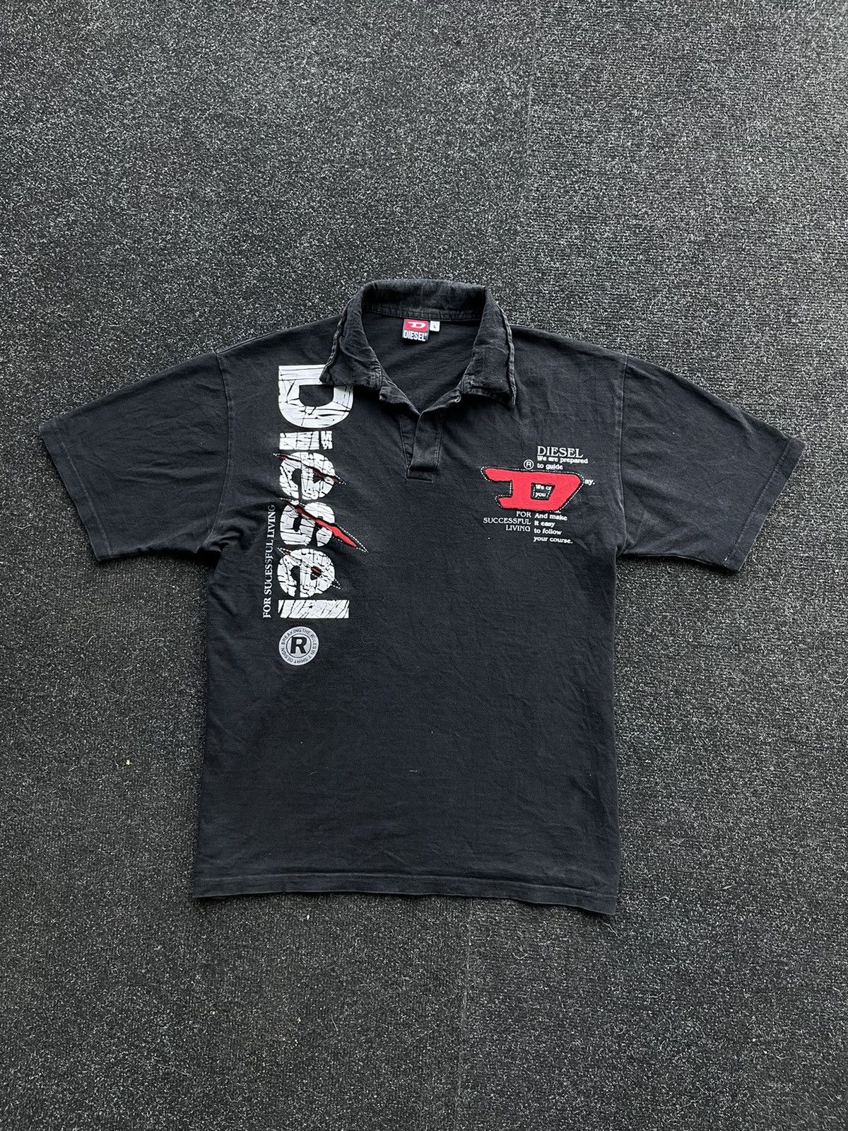 Diesel Vintage Y2K Diesel For Successful Living Avant Garde Polo | Grailed