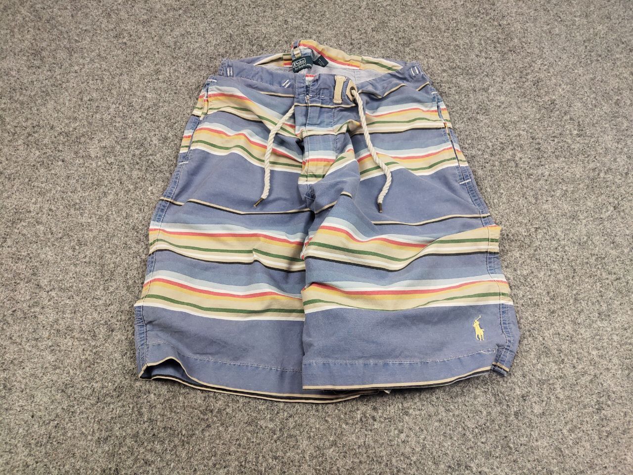 Polo Ralph Lauren Vintage 90's Polo Ralph Lauren Canvas Blue Striped Shorts Size US 36 / EU 52 - 2 Thumbnail