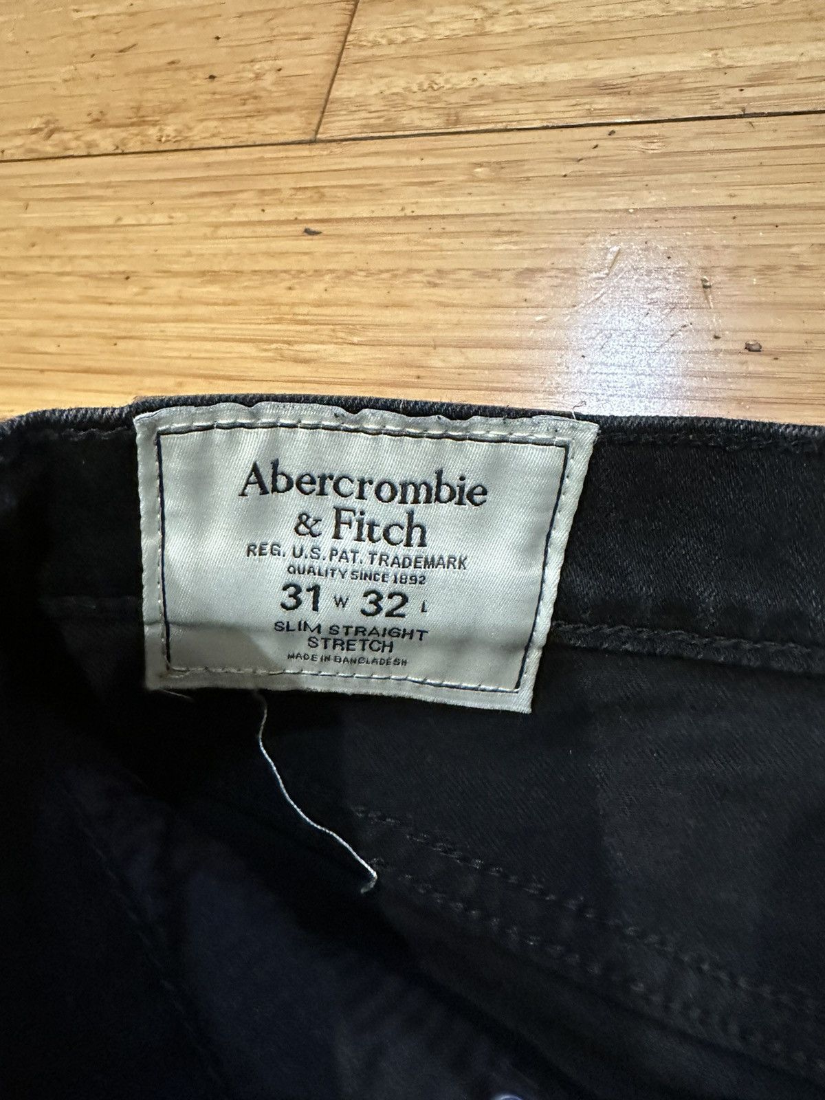 Abercrombie & Fitch Abercrombie&Fitch Slim Fit Straight Jeans Black Size 31x32 Size US 31 - 6 Thumbnail