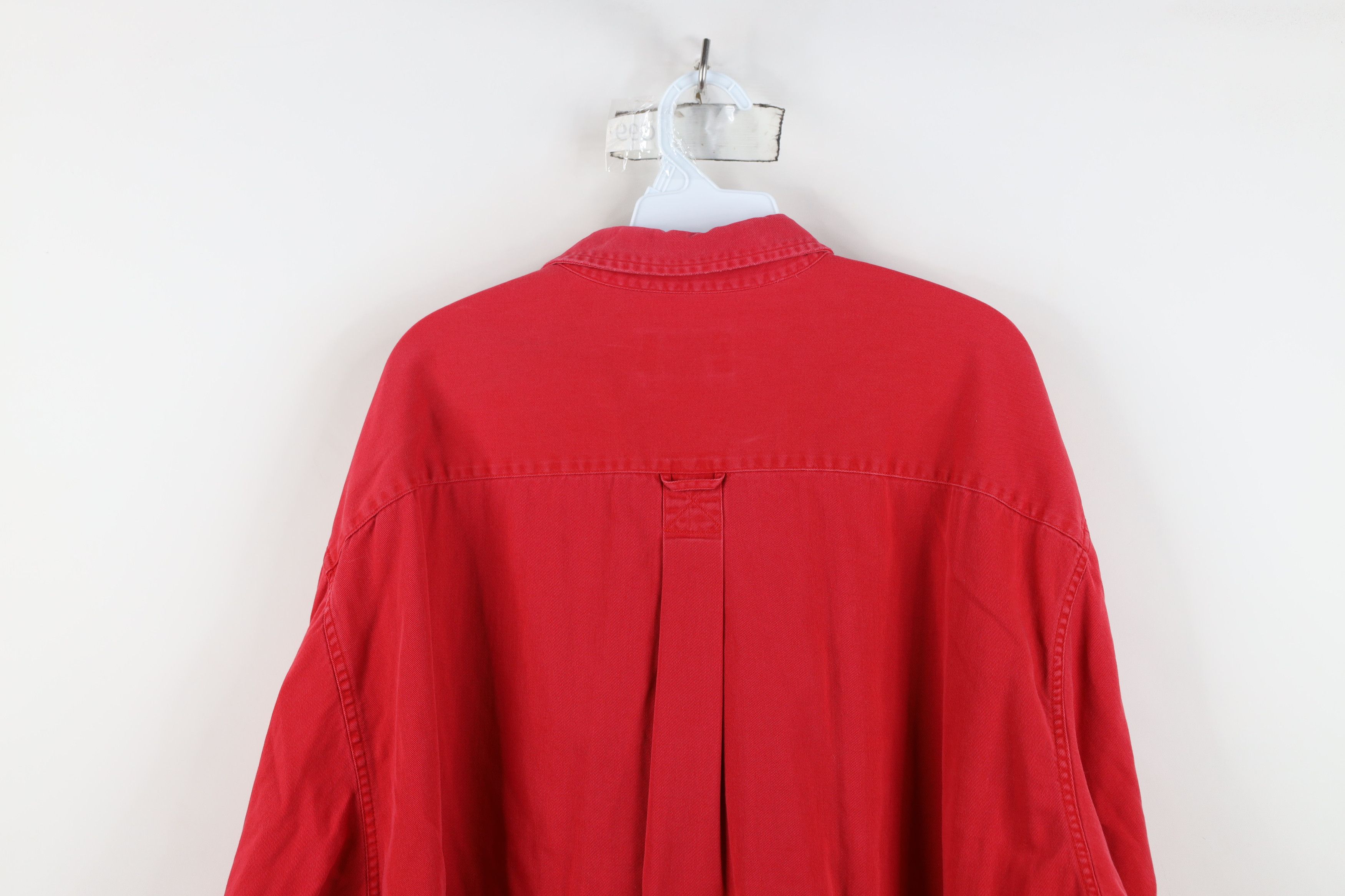 Eddie Bauer Vintage 90s Eddie Bauer Cotton Twill Button Down Shirt Red Size US XXL / EU 58 / 5 - 14 Thumbnail