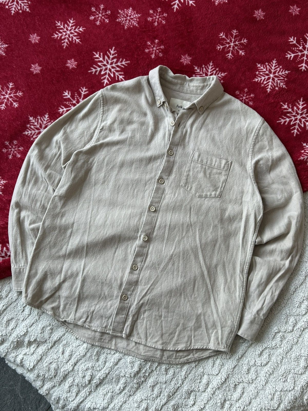 Folk Vintage flannel shirt Folk medium beige Size US M / EU 48-50 / 2 - 1 Thumbnail