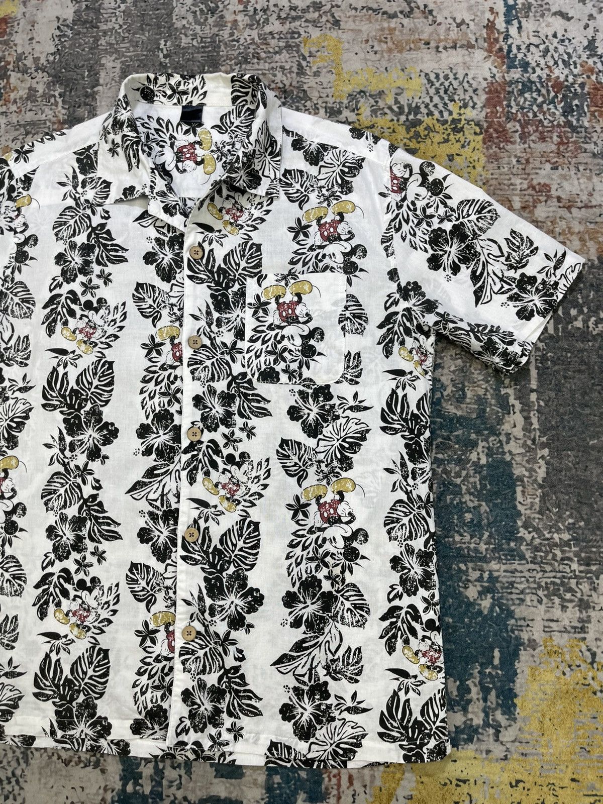 Disney Disney Mickey Mouse Aloha Hawaiian Shirt Size US M / EU 48-50 / 2 - 3 Thumbnail