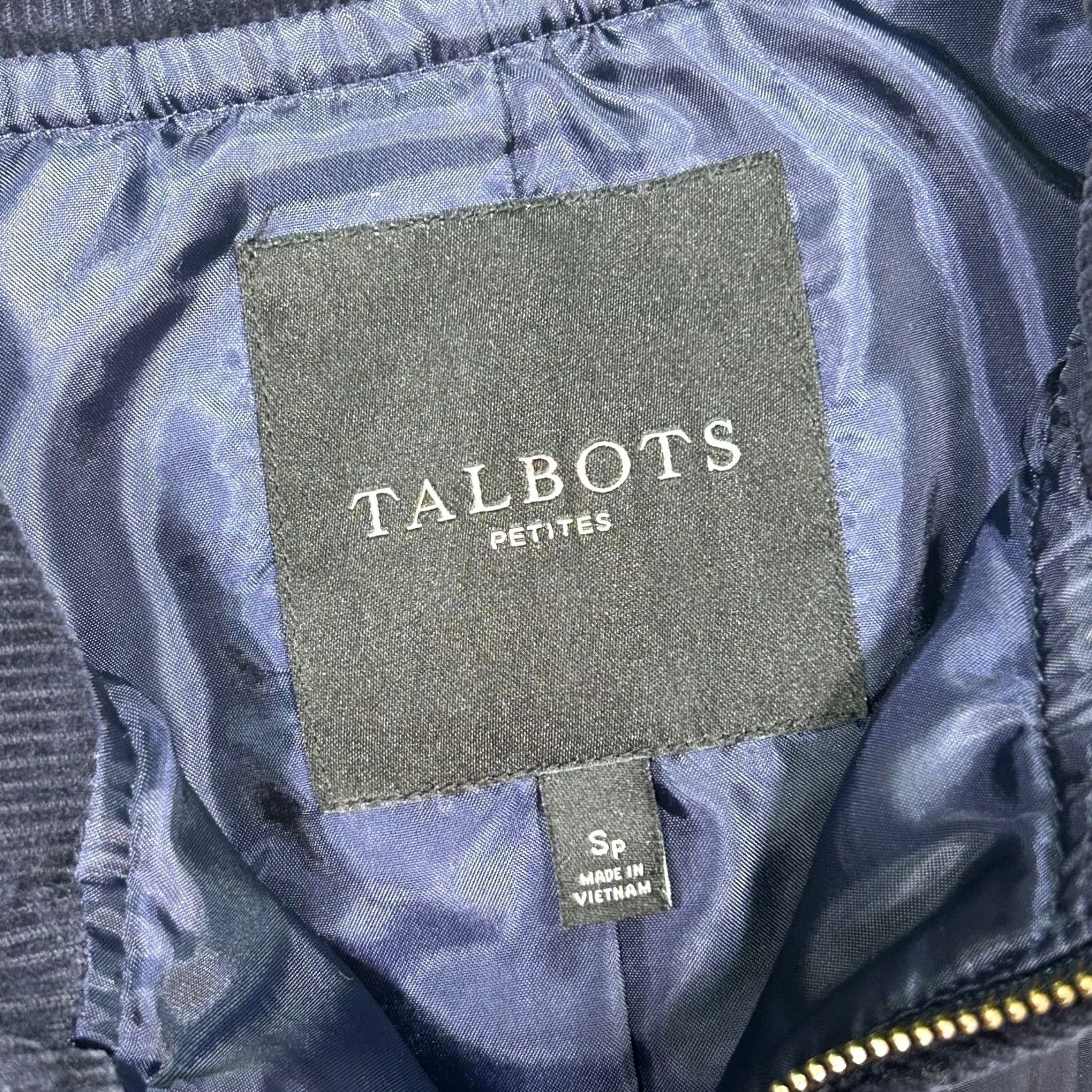 Talbots Talbots Quilted Puffer Vest Sleeveless Womens Small Petite Blue Full Zip Pockets Size XXS / US 00 / IT 34 - 4 Thumbnail