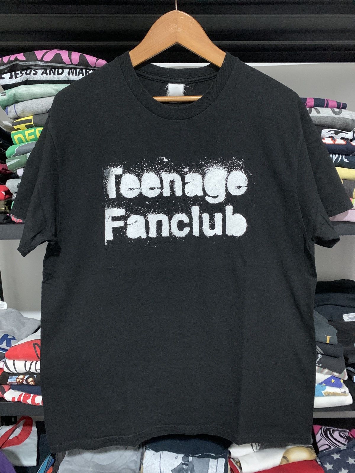 image of Vintage Teenage Funclub Scottish Band Tshirt in Black, Men's (Size Large)