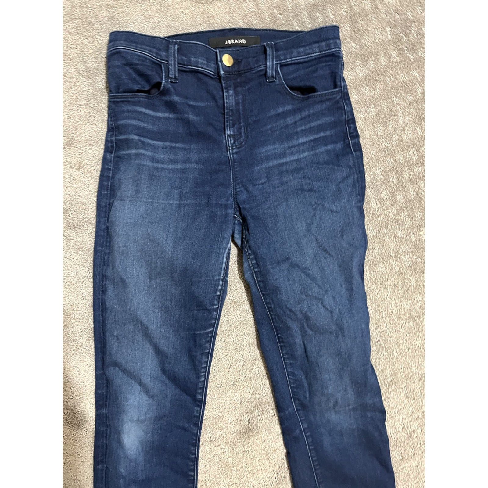 J Brand J Brand Maria Destiny Denim Jeans Womens 26x29 Blue Solid Cotton Blend Skinny Pockets Size 26" / US 2 / IT 38 - 2 Thumbnail