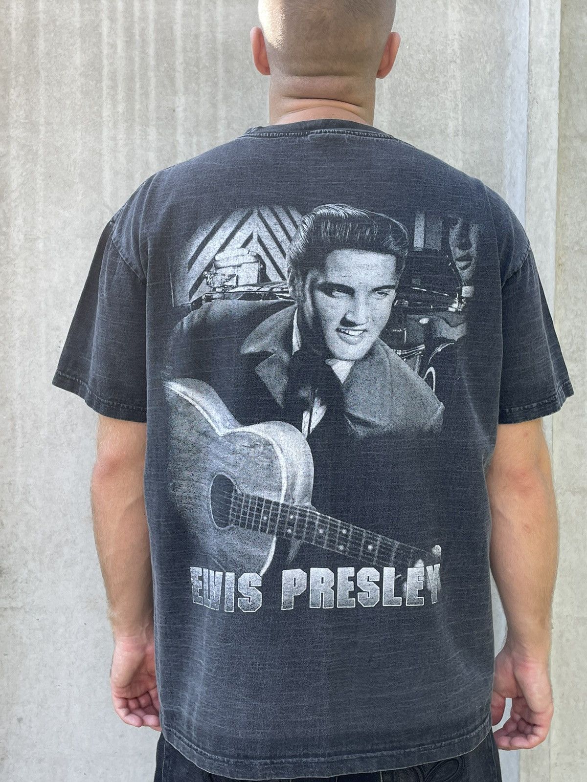 Band Tees × Vintage Vintage Elvis Presley Overprint Band Tee Y2K 90s Streetstyle Size US M / EU 48-50 / 2 - 2 Thumbnail
