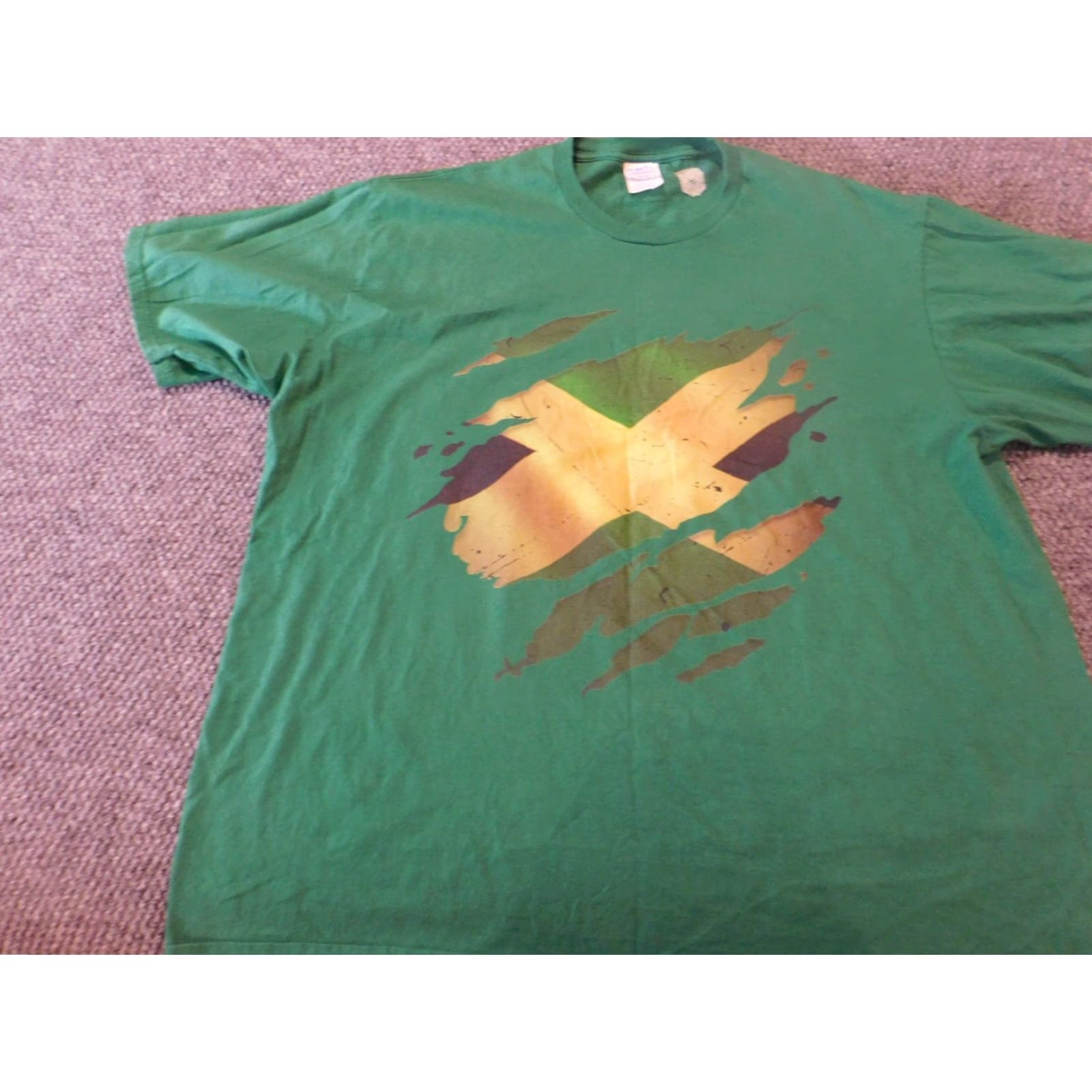 Port & Company Port & Company Jamaica Mens Shirt T-Shirt 2XL Green Short Sleeve Crew Neck Solid Logo Classic Vintage: No (adjusted to conform) Size US XXL / EU 58 / 5 - 3 Thumbnail