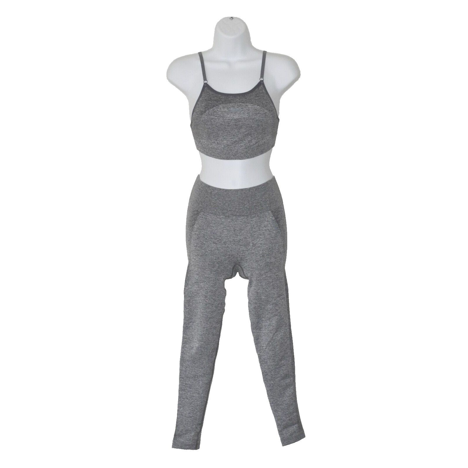 Gymshark GYMSHARK Grey Flex Sports Bra and Leggings 2 Pc Set Size S Size 26" / US 2 / IT 38 - 1 Thumbnail