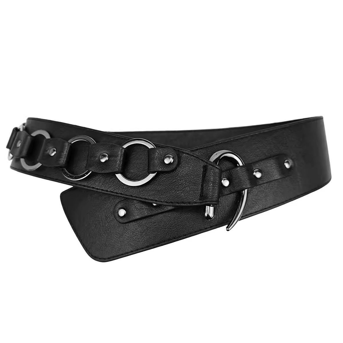 Designer Matchless Vintage Belt Riveted Belts Menswear Accessories Size ONE SIZE - 5 Thumbnail