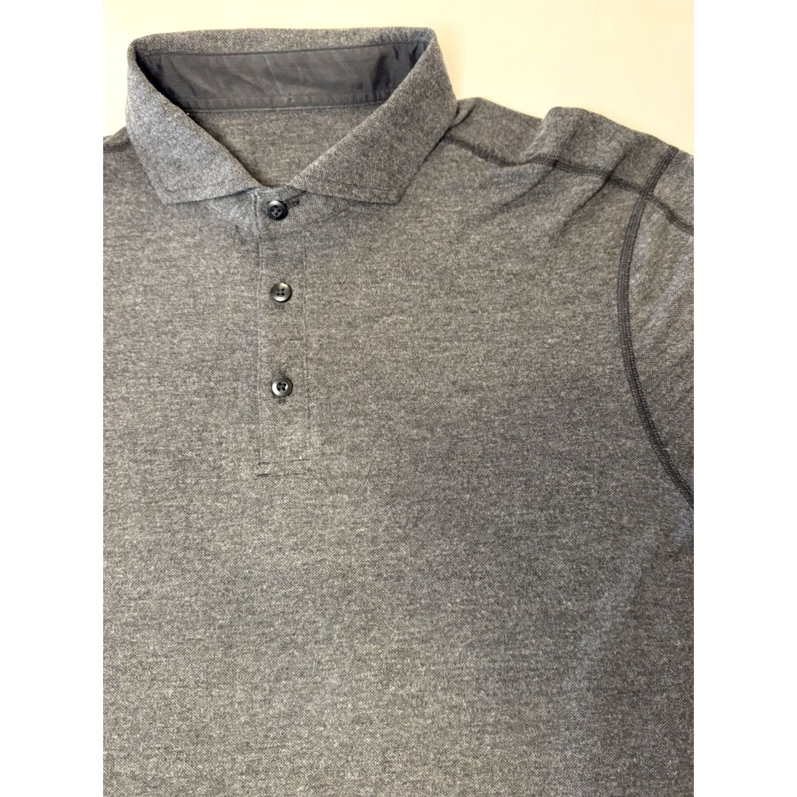 Lululemon Lululemon Evolution Polo Shirt Men M Gray Short Sleeve Knit Cotton Blend Breathable Stretch Regular Fit Solid Golf Tennis Walking Related— Size US M / EU 48-50 / 2 - 2 Thumbnail