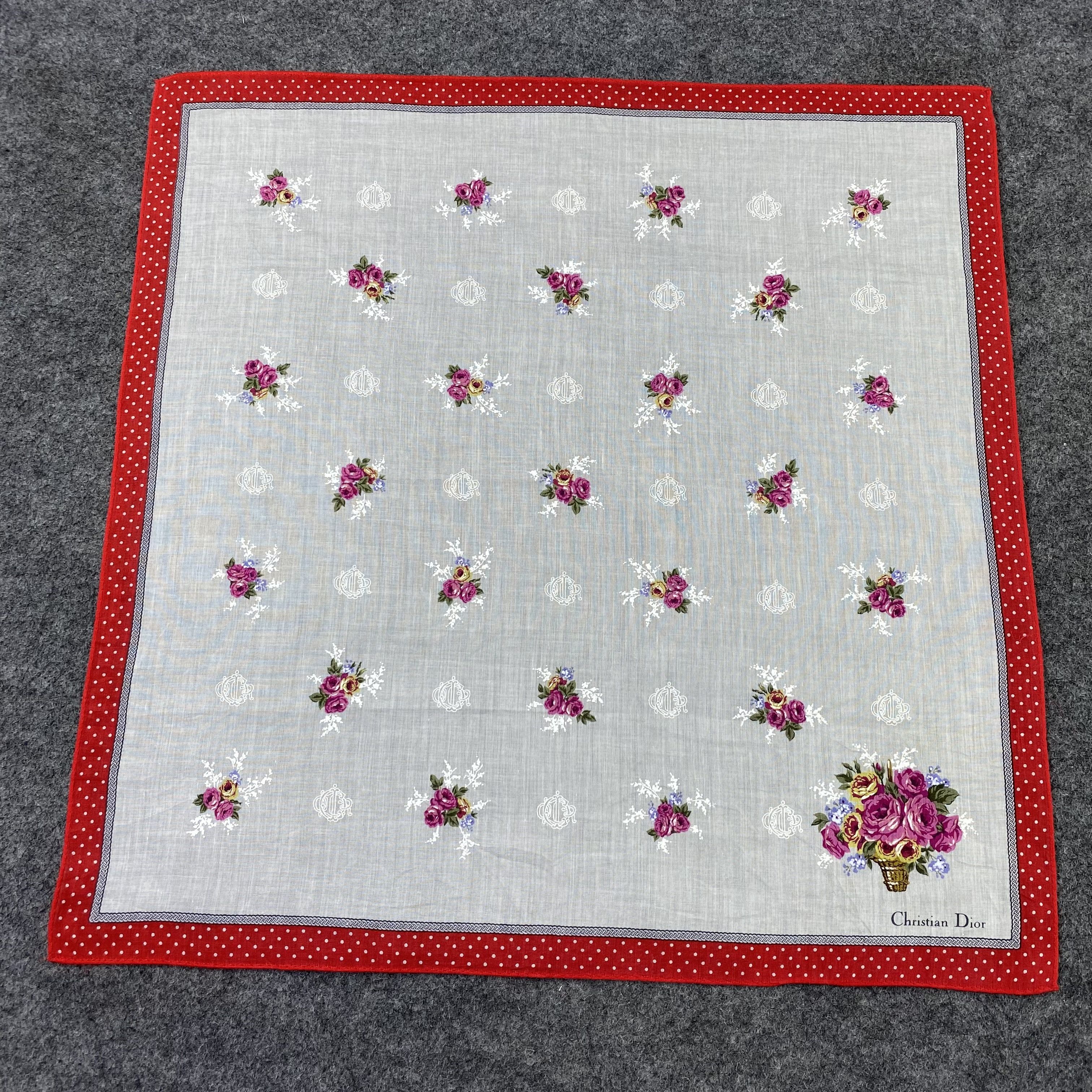 Vintage Christian Dior Handkerchief / Bandana / Neckerchief-B1072 Size ONE SIZE - 3 Thumbnail