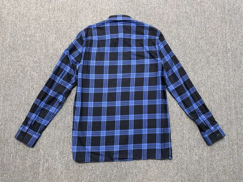 Givenchy Givenchy Size 40Blue Plaid Shirt 2506-Nextarrow Size US M / EU 48-50 / 2 - 2 Thumbnail