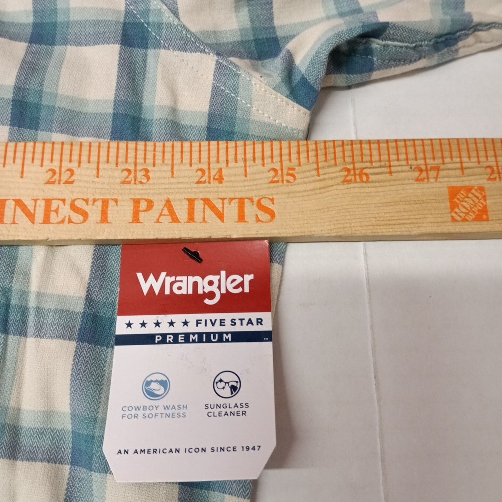 Wrangler Wrangler Cowboy Wash Twill Shirt Mens XL Nile Blue Checkered Size US XL / EU 56 / 4 - 5 Thumbnail