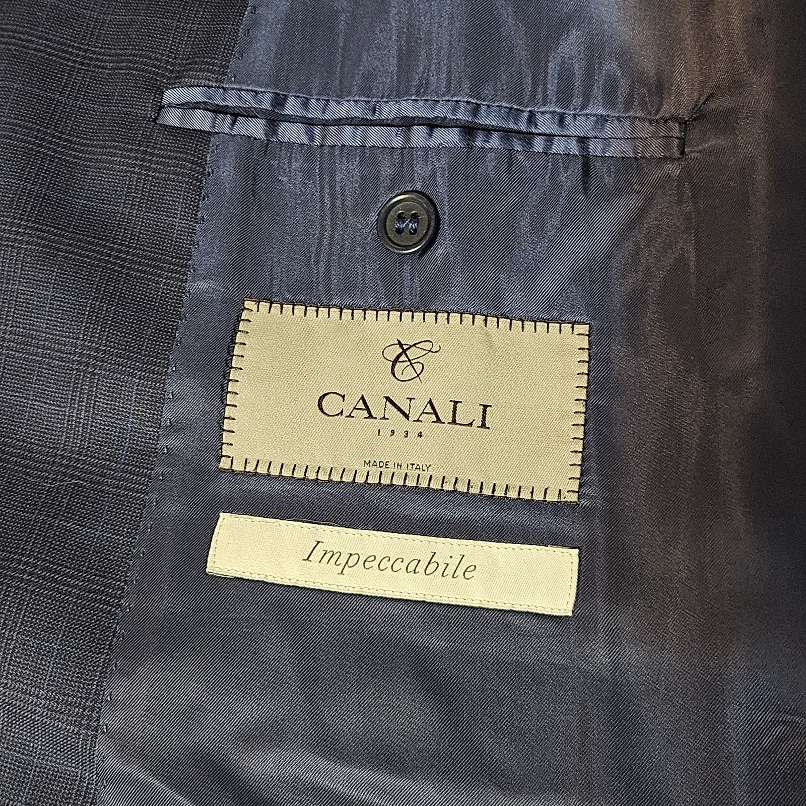 Canali Canali Blazer Men’s 50 Wool Made In Italy Sport Coat Blue Size 50R - 13 Thumbnail