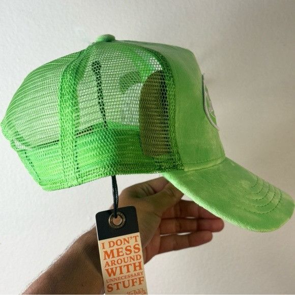Von Dutch NWT VON DUTCH LIME VELVET TRUCKER HAT Size ONE SIZE - 5 Thumbnail