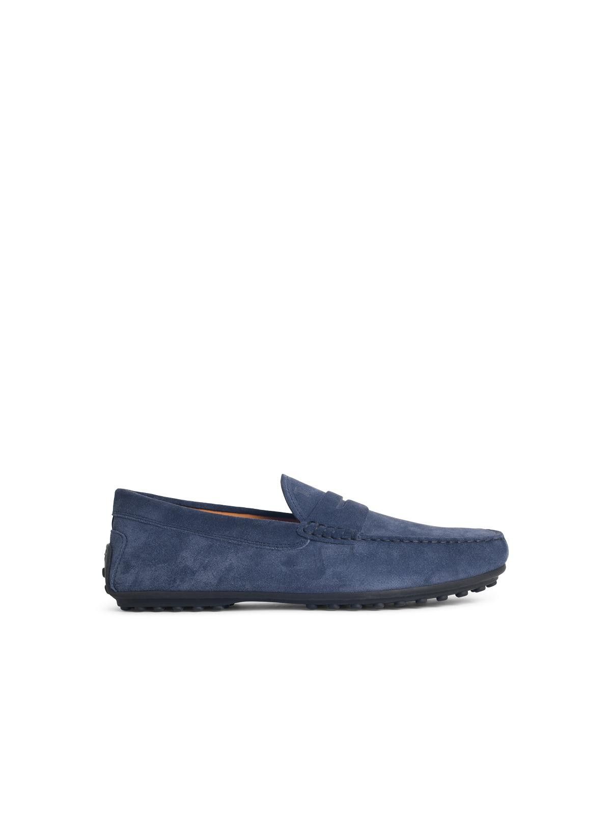 Tod's TOD'S Blue Suede Loafers Size US 9 / EU 42 - 1 Thumbnail