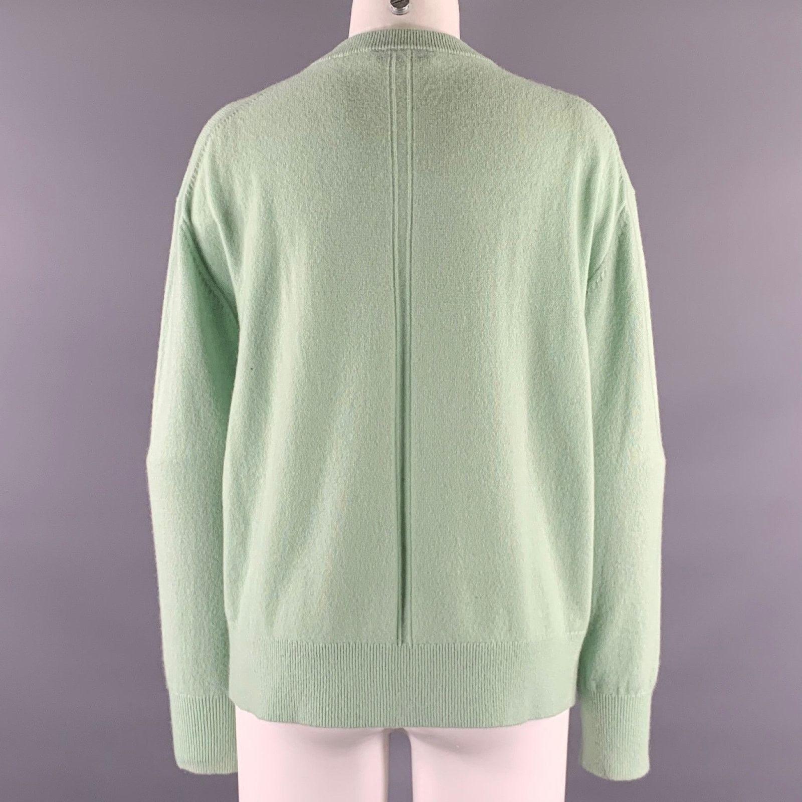 White + Warren WHITE + WARREN Size M Mint Cashmere V-Neck Sweater Size M / US 6-8 / IT 42-44 - 3 Thumbnail