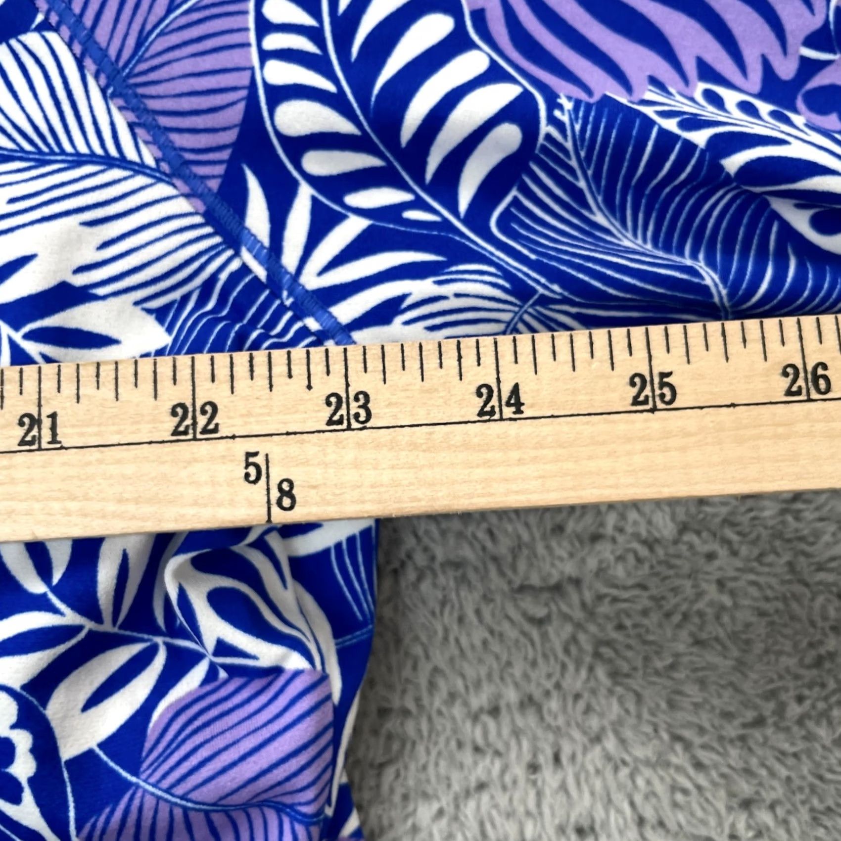 Vintage Coolibar Top Womens XXL Blue Swimwear Tropical Floral Built In Bra Beach Resort Size XXL / US 16-18 / IT 52-54 - 7 Thumbnail