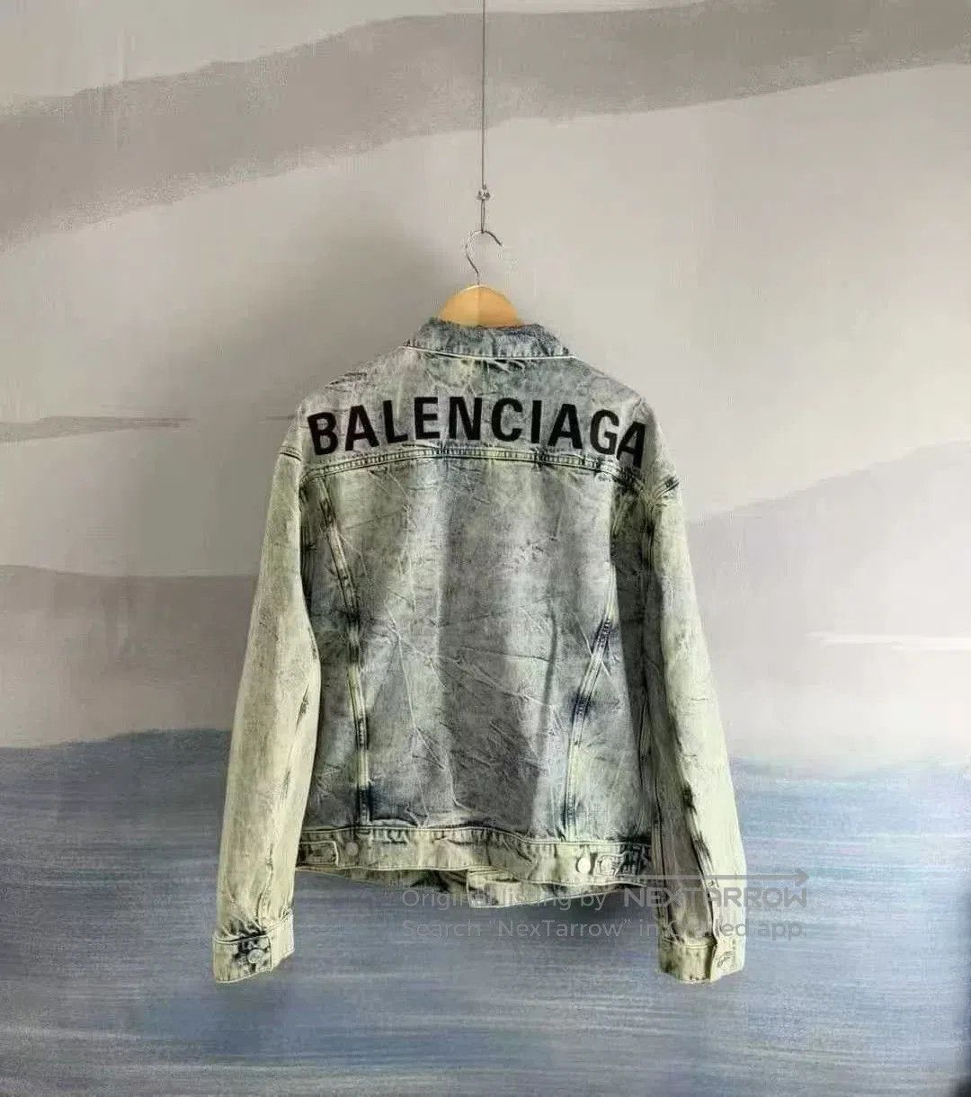 Balenciaga balenciaga blue wave pattern denim jacket. Size US S / EU 44-46 / 1 - 3 Thumbnail