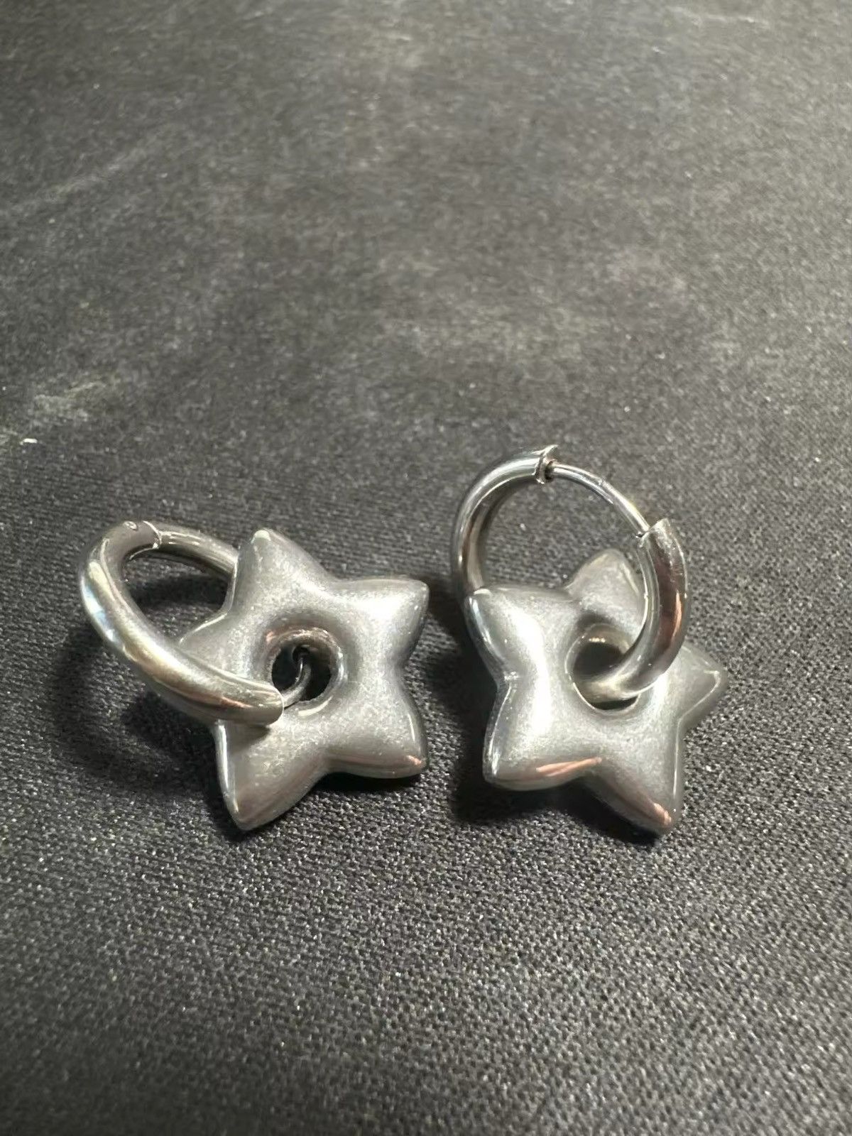 Jewelry Y2K Chunky Star Hoops Earrings Size ONE SIZE - 4 Thumbnail