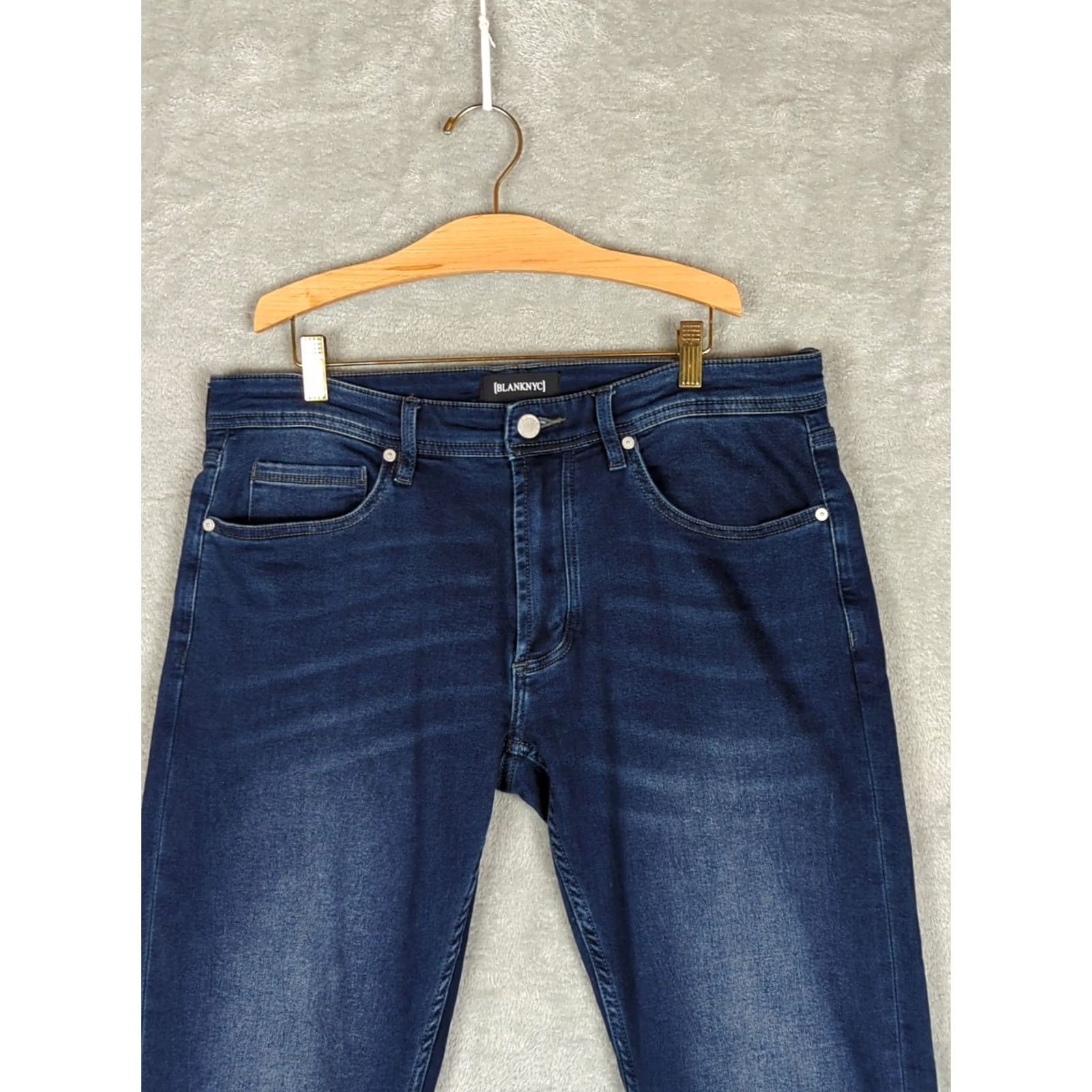 Vintage BLANKNYC Men's Wooster Slim Fit Jeans Size 34 dark wash stretch Straight leg Size US 34 / EU 50 - 3 Thumbnail