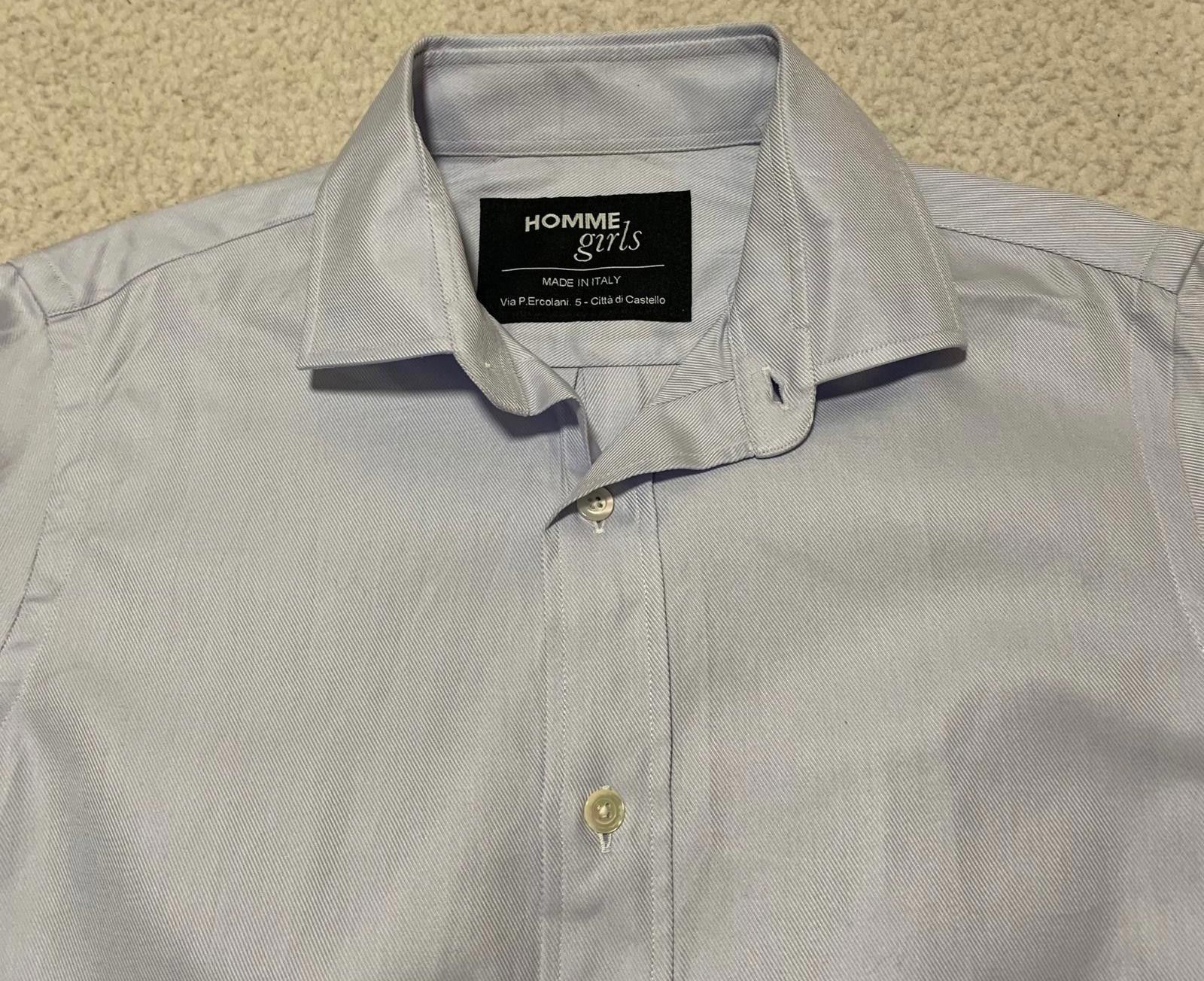 Other Hommegirls Women's S Chambray Blue Cropped Shirt Size S / US 4 / IT 40 - 5 Thumbnail