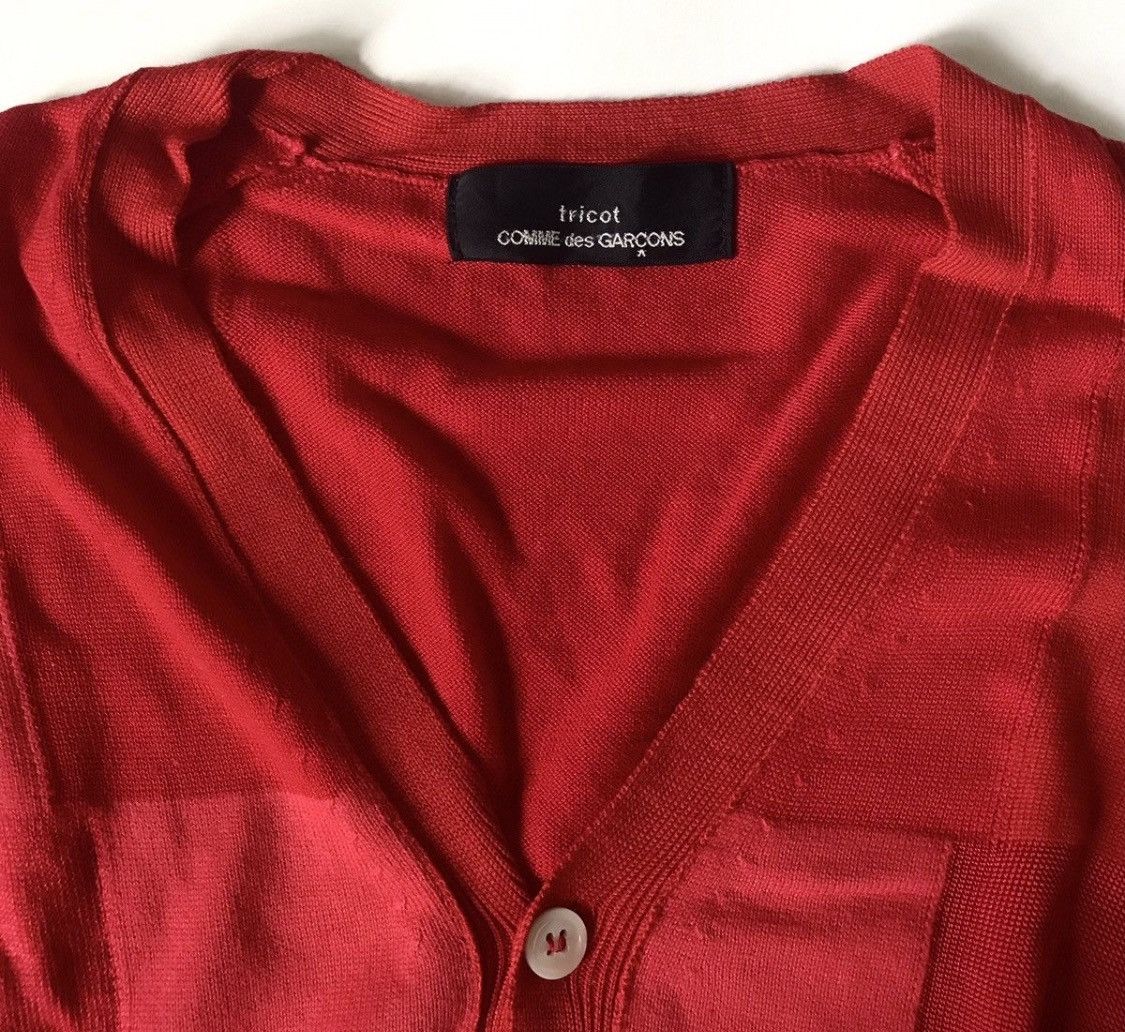 Comme des Garcons Tricot cdg AD2010 red cardigan Size US S / EU 44-46 / 1 - 5 Thumbnail