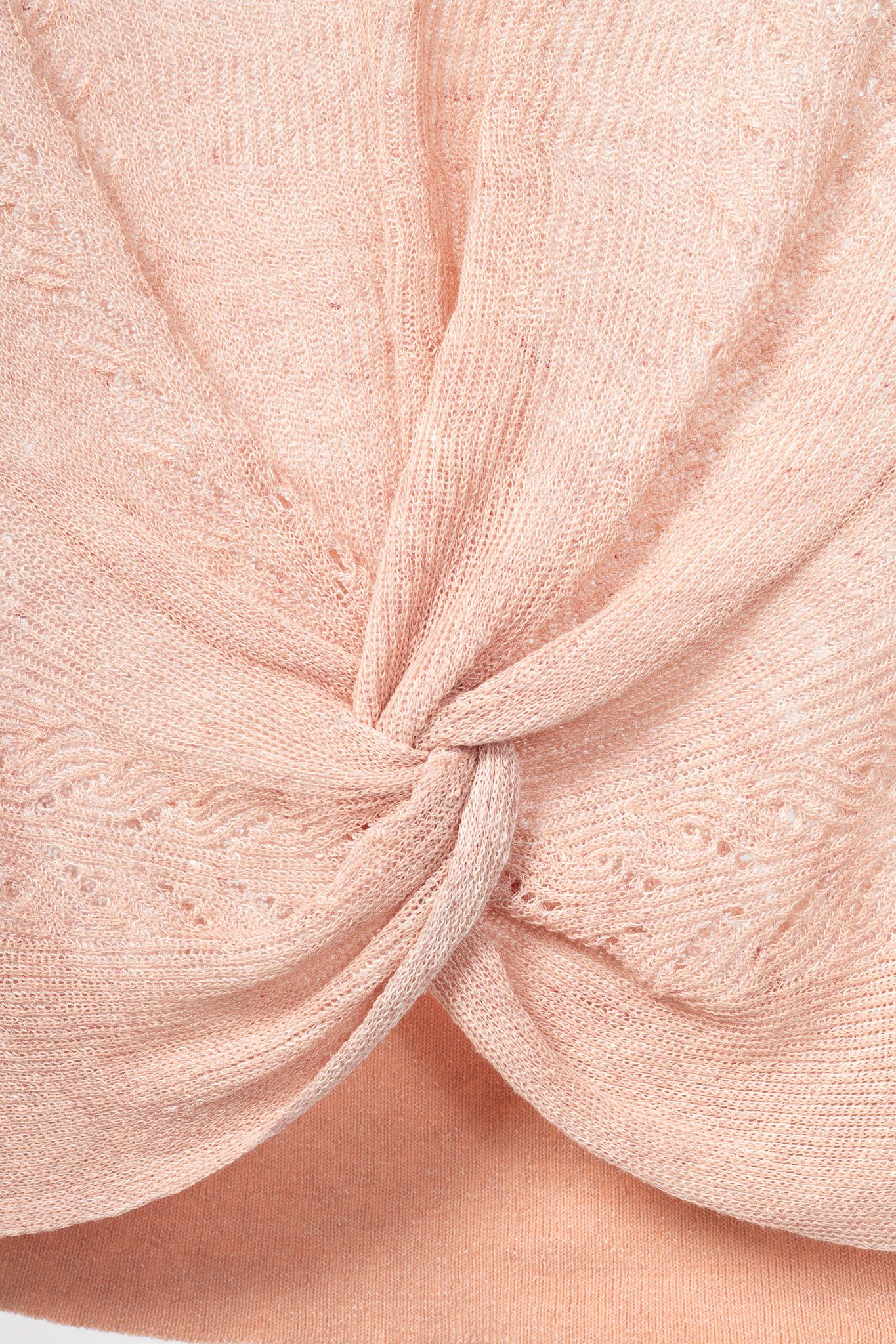 Veronica Beard Veronica Beard Kellen Linen Pointelle Twist-Front Sweater Size S / US 4 / IT 40 - 7 Thumbnail