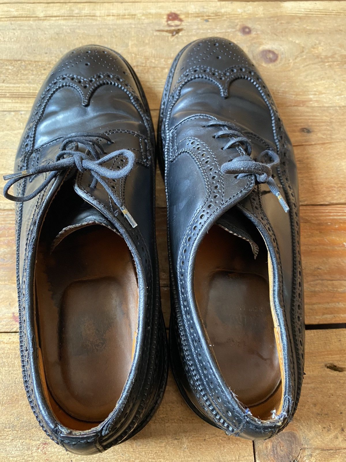 Alden Alden shell cordovan black leather oxford shoes sz 8E Size US 8 / EU 41 - 11 Thumbnail