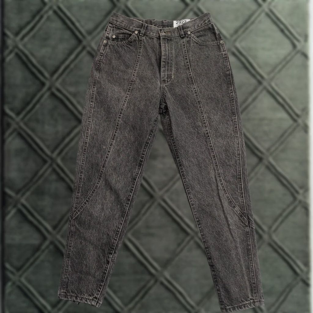 Lee VINTAGE Lee Womens Size 13 Gray Acid Wash High Waist Ankle Zip Mom Jeans Size 34" / US 12 / IT 48 - 1 Thumbnail