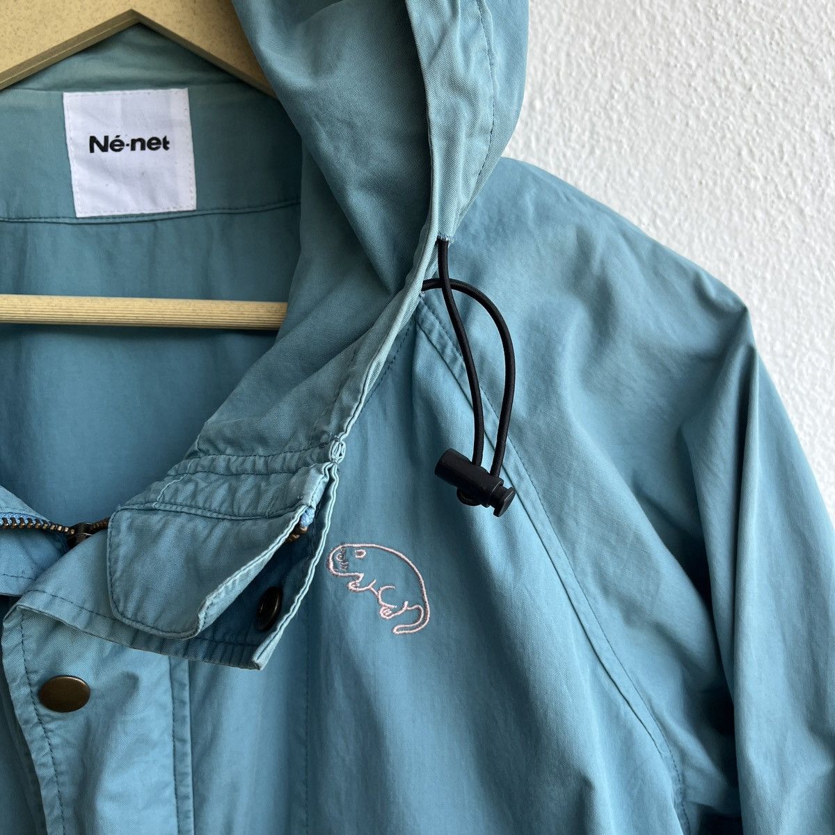Ne-Net SOFT BLUE ISSEY MIYAKE NE-NET LIGHT HOODIE JACKET Size US L / EU 52-54 / 3 - 6 Thumbnail