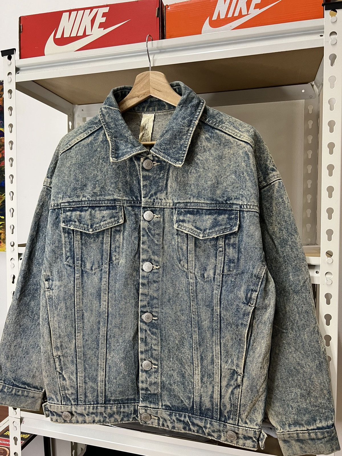 Other Japanese Brand Murua Blue Acid Wash Denim Jacket Size M / US 6-8 / IT 42-44 - 5 Thumbnail
