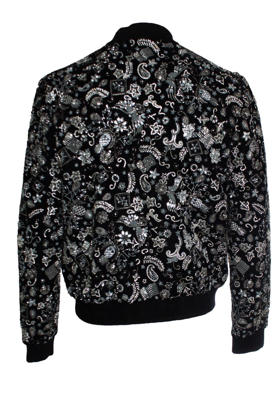 Saint Laurent Paris Saint Laurent, Crystal velvet teddy bomber 2018 Size US L / EU 52-54 / 3 - 2 Thumbnail
