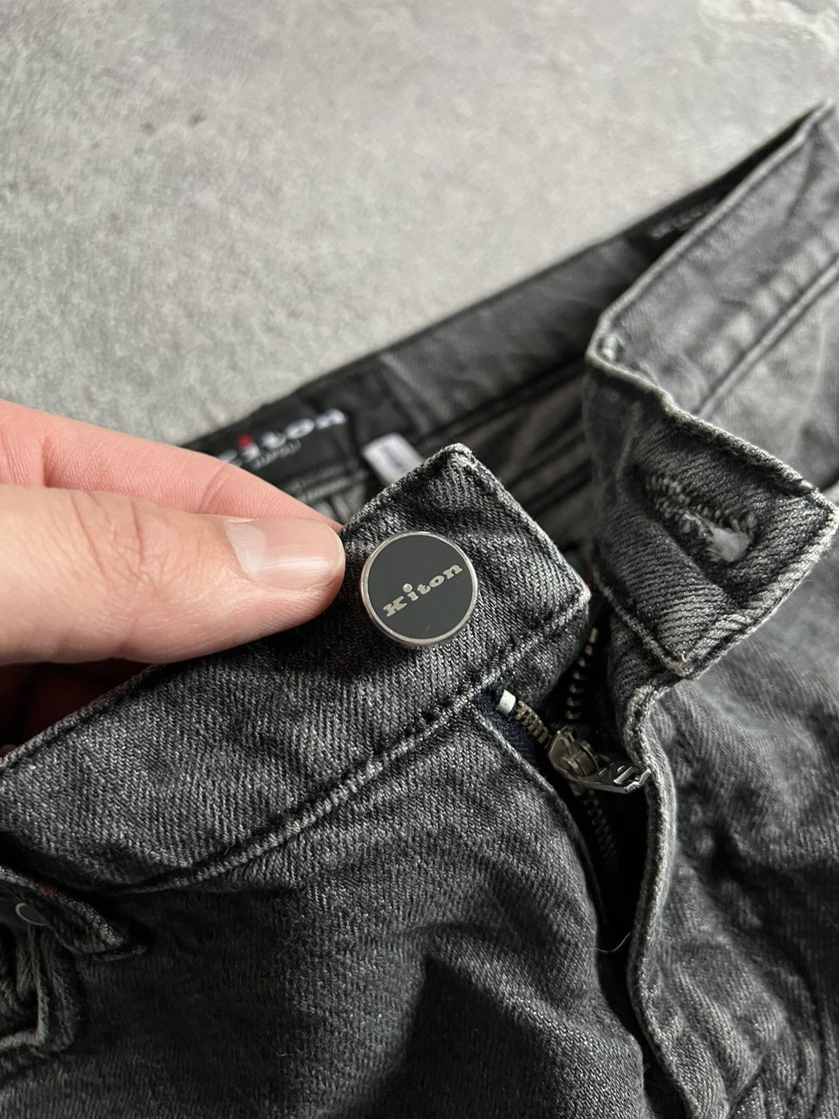 Kiton Women's Kiton Napoli Denim Gray Jeans Size 44 / M Italy Size 30" / US 8 / IT 44 - 9 Thumbnail