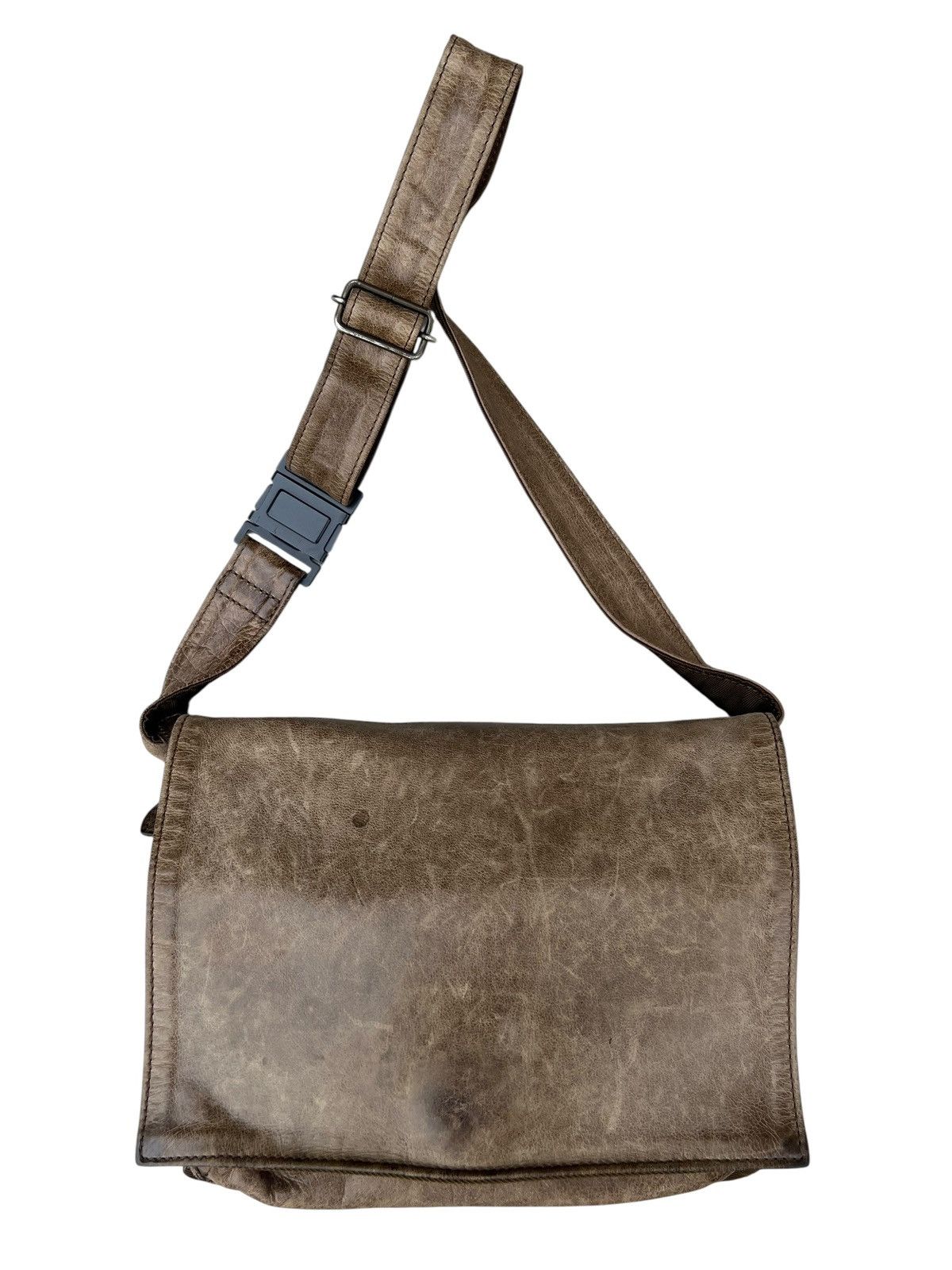 Vintage B. Stuff Japan Patina Leather Hybrid Bag