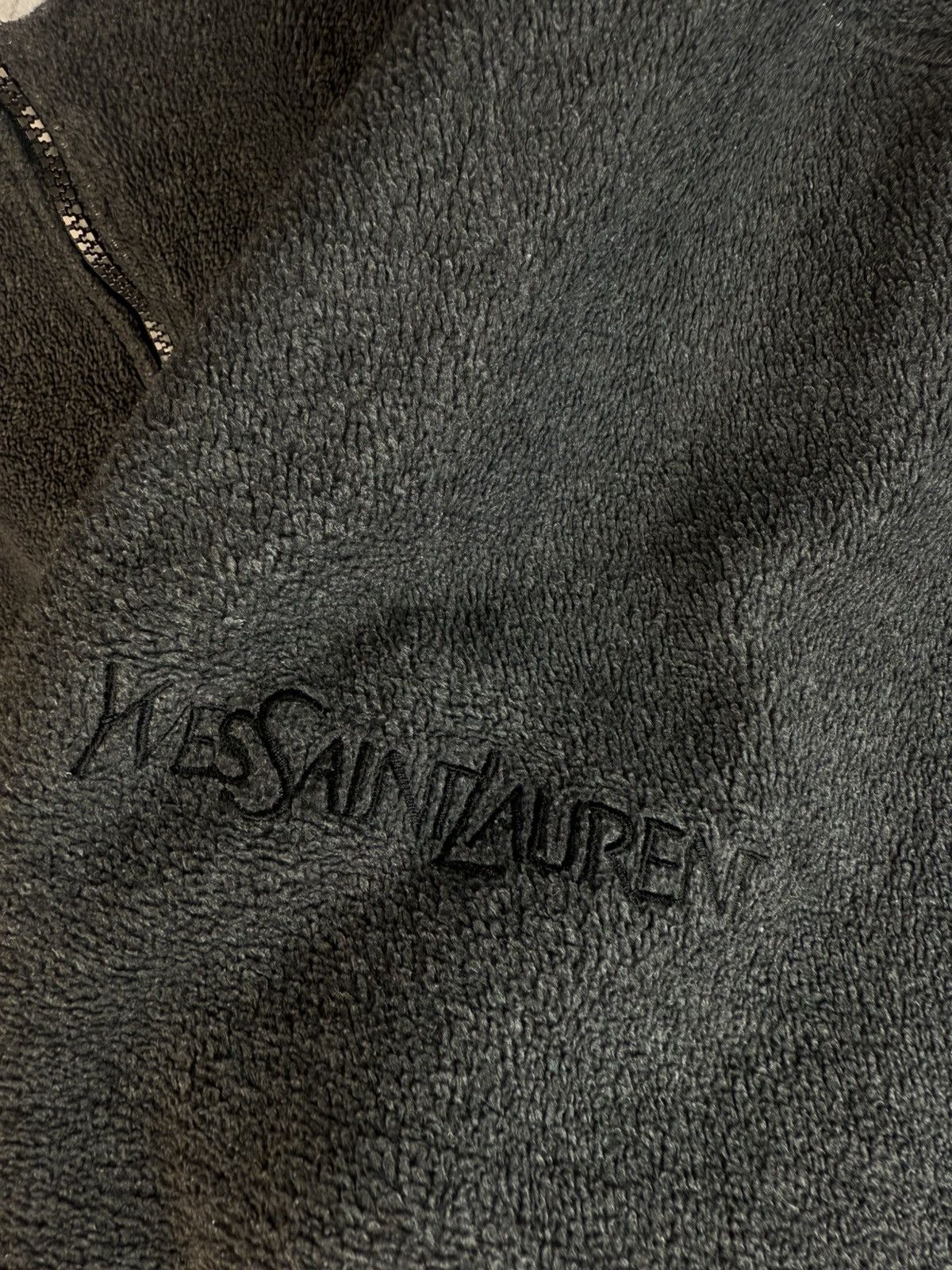 Yves Saint Laurent Fleece YSL Sweatshirt 1/4 Quarter Zip Up Logo Sweater Y2k Size US XL / EU 56 / 4 - 11 Thumbnail