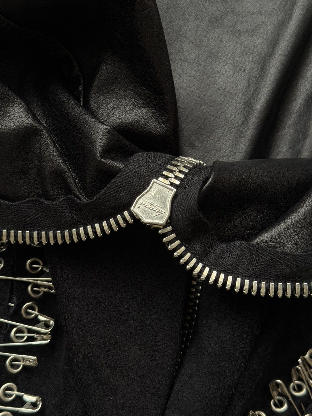 Balmain BALMAIN Decarnin SS2011 Safety Pin Leather Calf Mini Dress Size S / US 4 / IT 40 - 21 Thumbnail