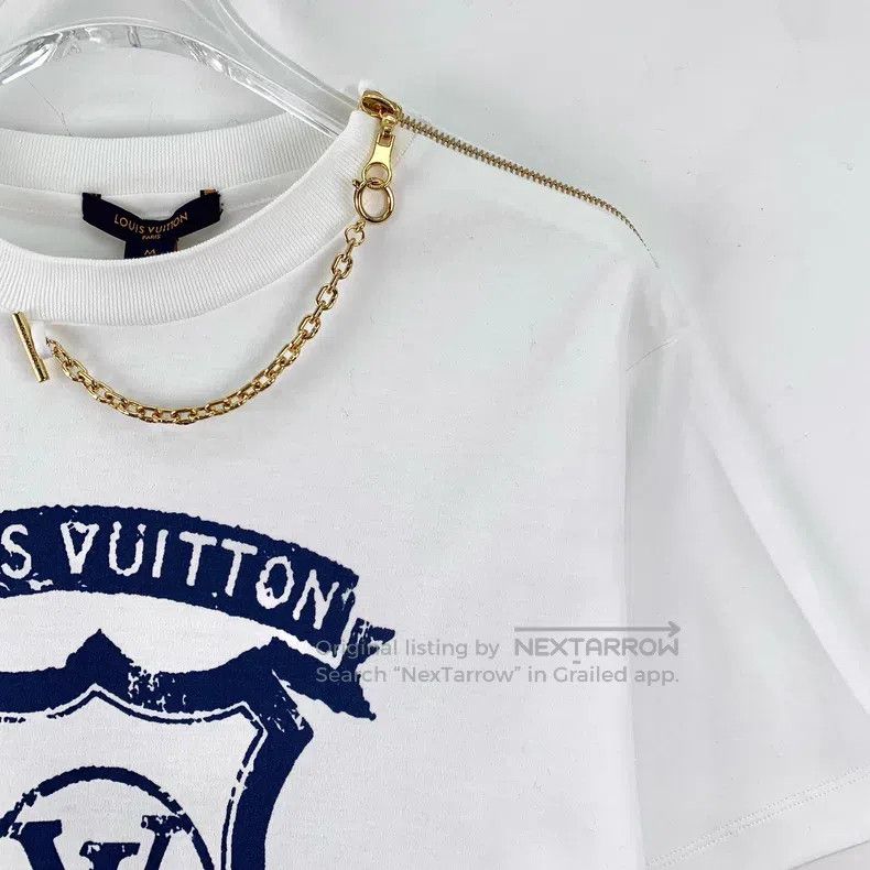 Louis Vuitton Louis Vuitton 22 white chain logo printed cotton crew neck Size US M / EU 48-50 / 2 - 3 Thumbnail