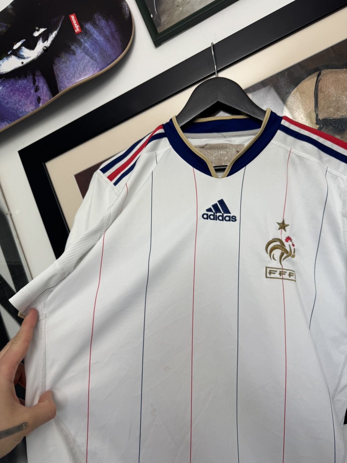 Adidas Vintage 2010 Adidas France Away Soccer Jersey Kit Y2k Retro Size US M / EU 48-50 / 2 - 2 Thumbnail
