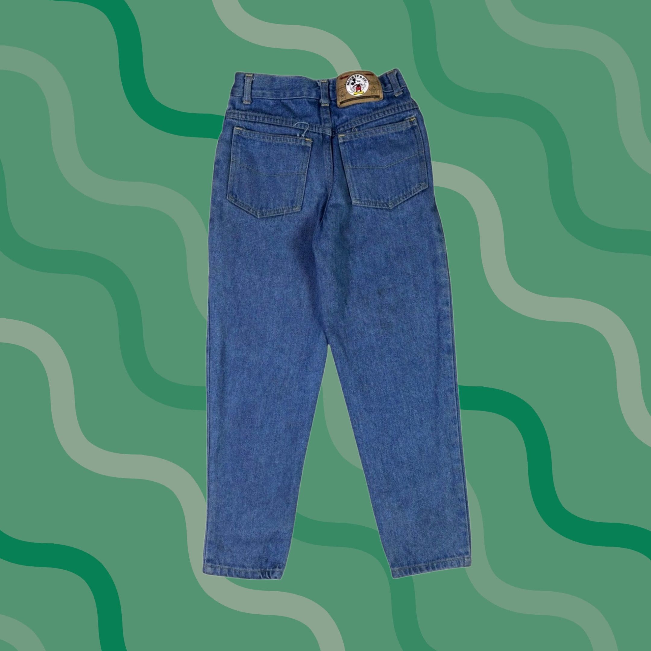 Mickey & Co. VINTAGE Mickey & Co. Disney Jeans High Waisted Embroidered Tapered Leg Blue 24P Womens Jeans (25 in Inseam) Size 42" / US 20 - 1 Thumbnail
