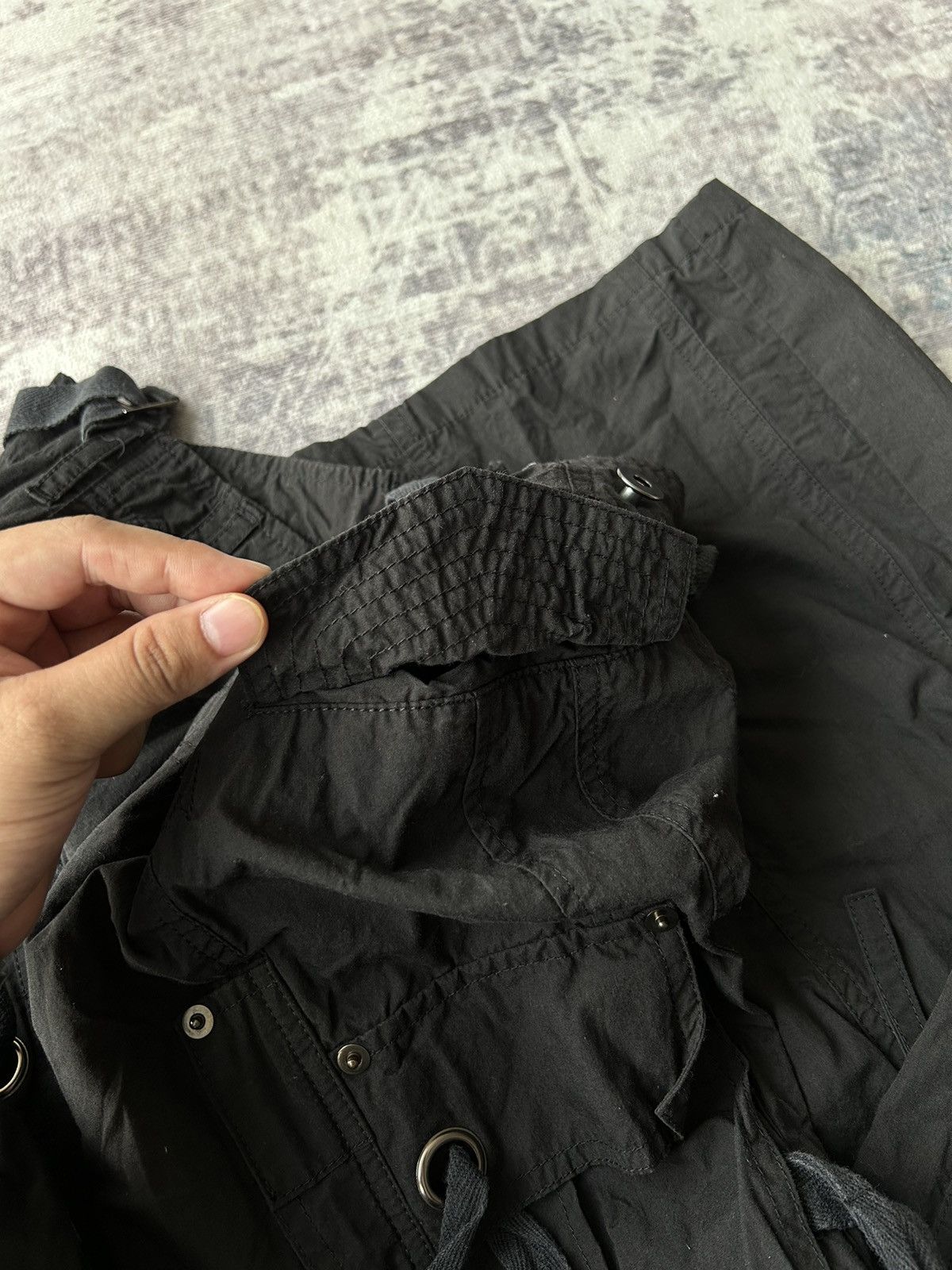 Japanese Brand Multipocket Tactical Style Black Pants Size 28" / US 6 / IT 42 - 12 Thumbnail