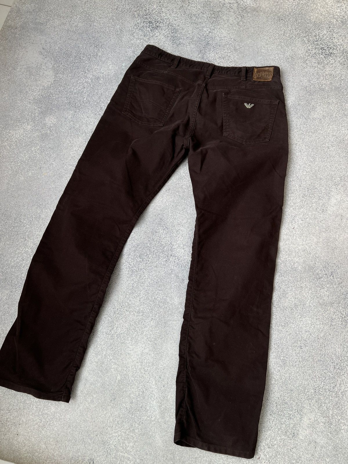 Armani × Vintage Vintage Armani Jeans Brown Streetwear Pants Size US 35 - 15 Thumbnail