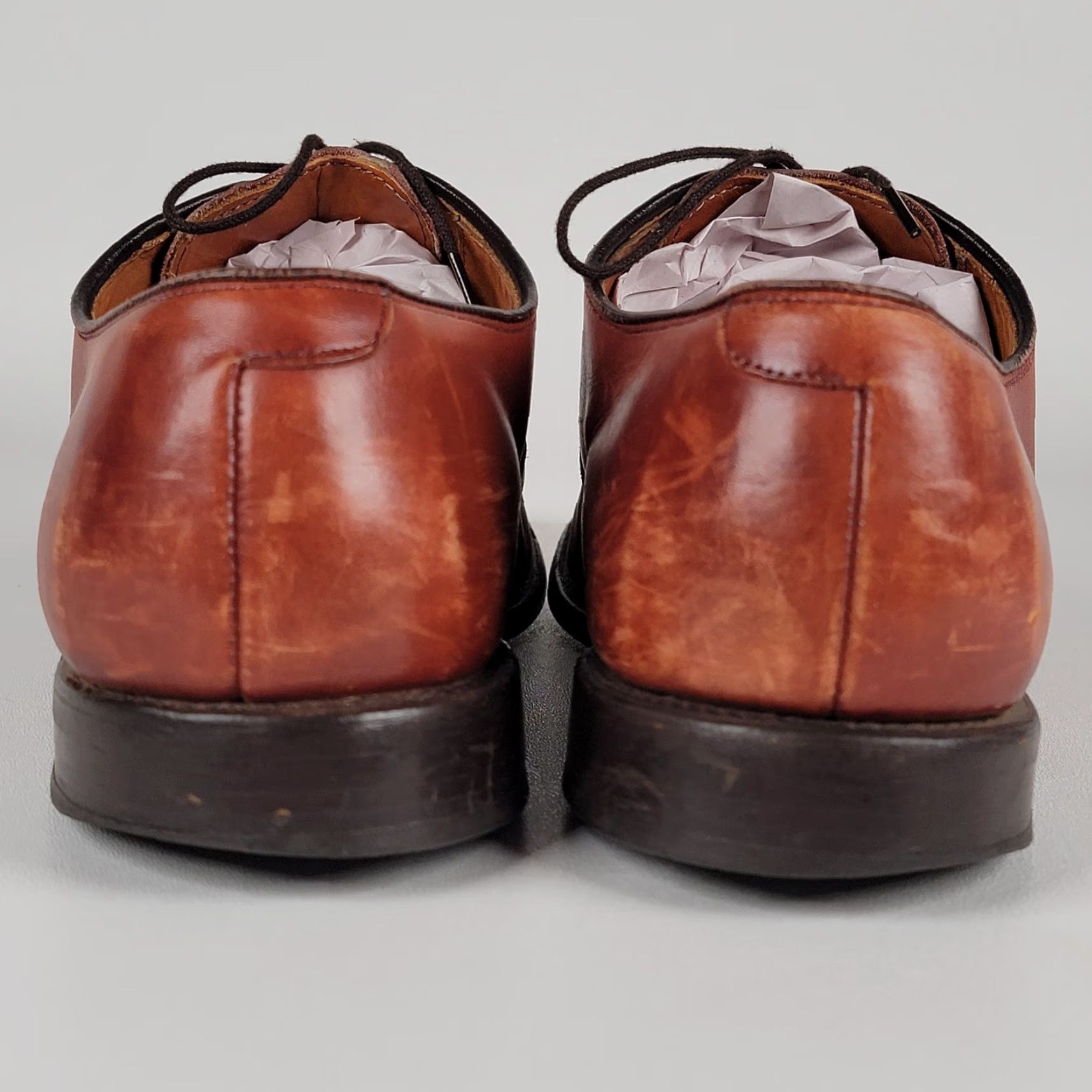 Allen Edmonds Allen Edmonds Byron Cap Toe Oxford Dress Shoes Brown US Size 10 D Men Leather Shoes Size ONE SIZE - 6 Thumbnail